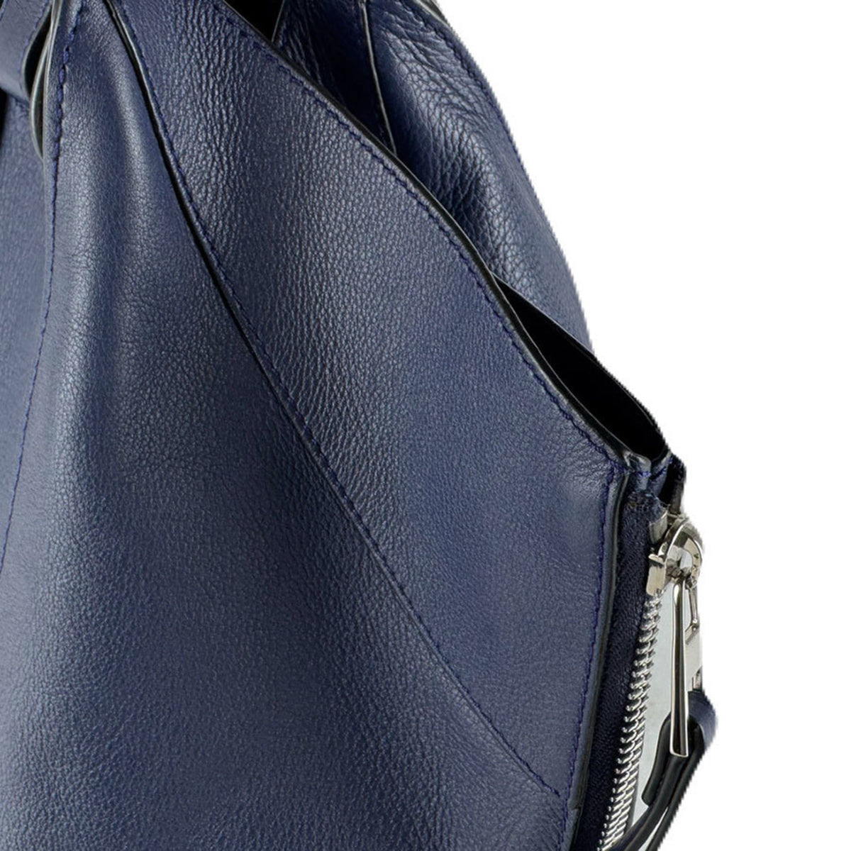 Loewe Navy Leather Handbag Shoulder Bag (Pre-Owned)
