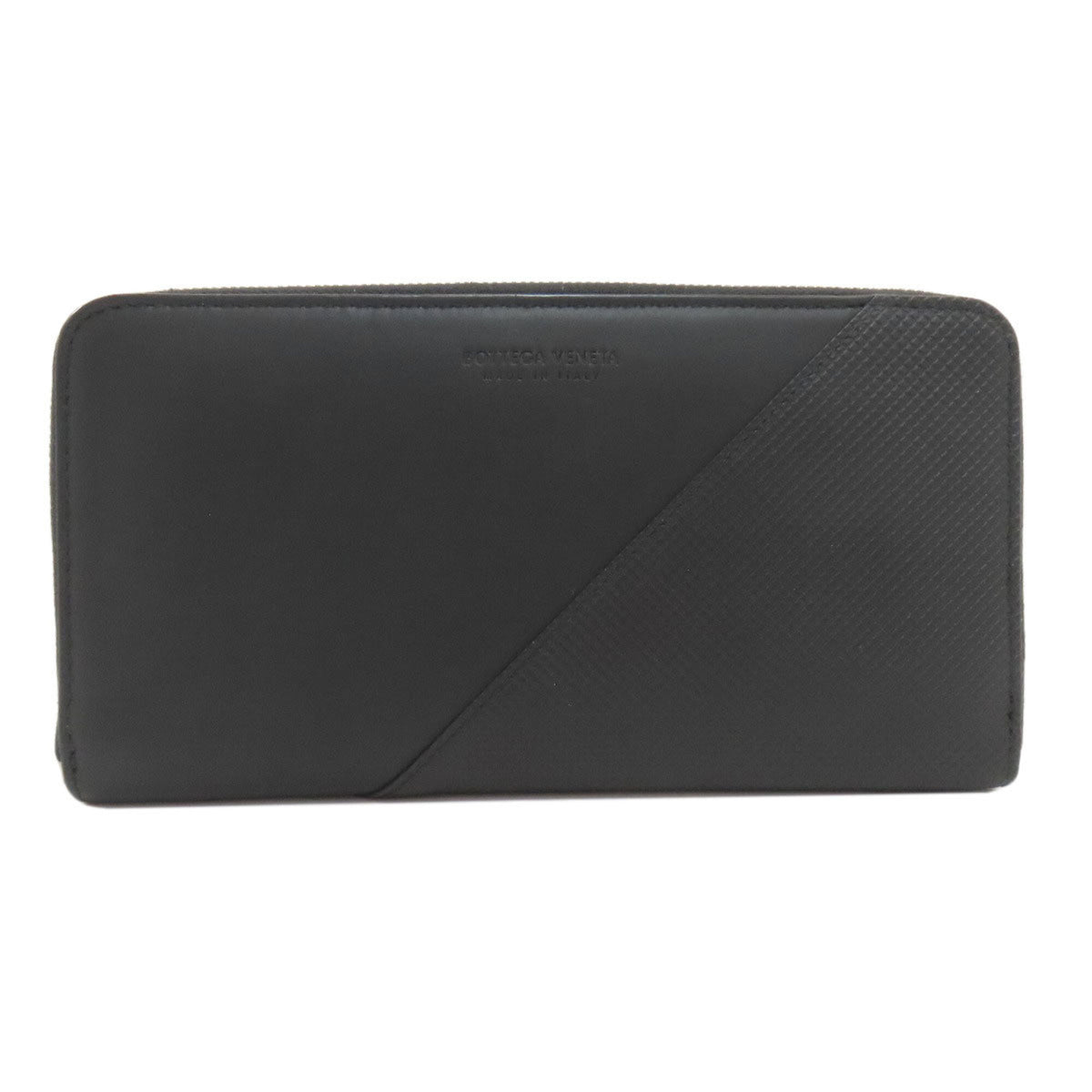 Bottega Veneta Black Leather Long Wallet (Bi-Fold) (Pre-Owned)