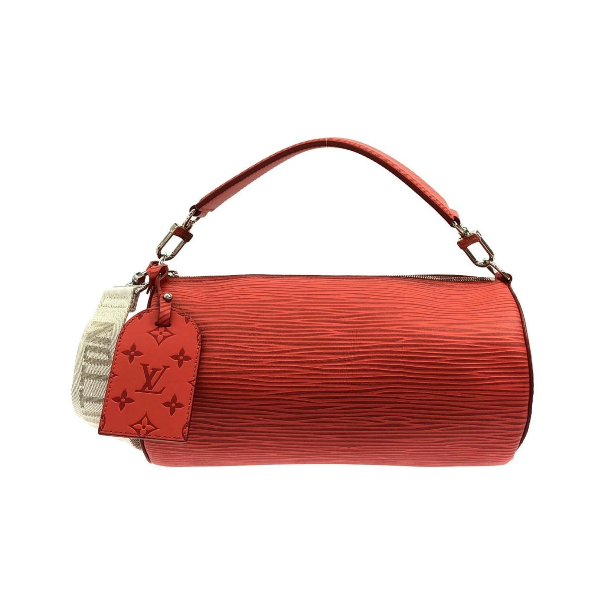 Louis Vuitton Red Color Leather Shoulder Bag (Pre-Owned)