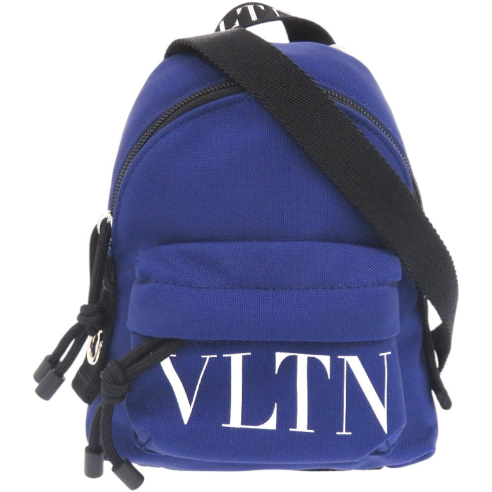 Valentino Garavani Black Blue Nylon Shoulder Bag (Pre-Owned)