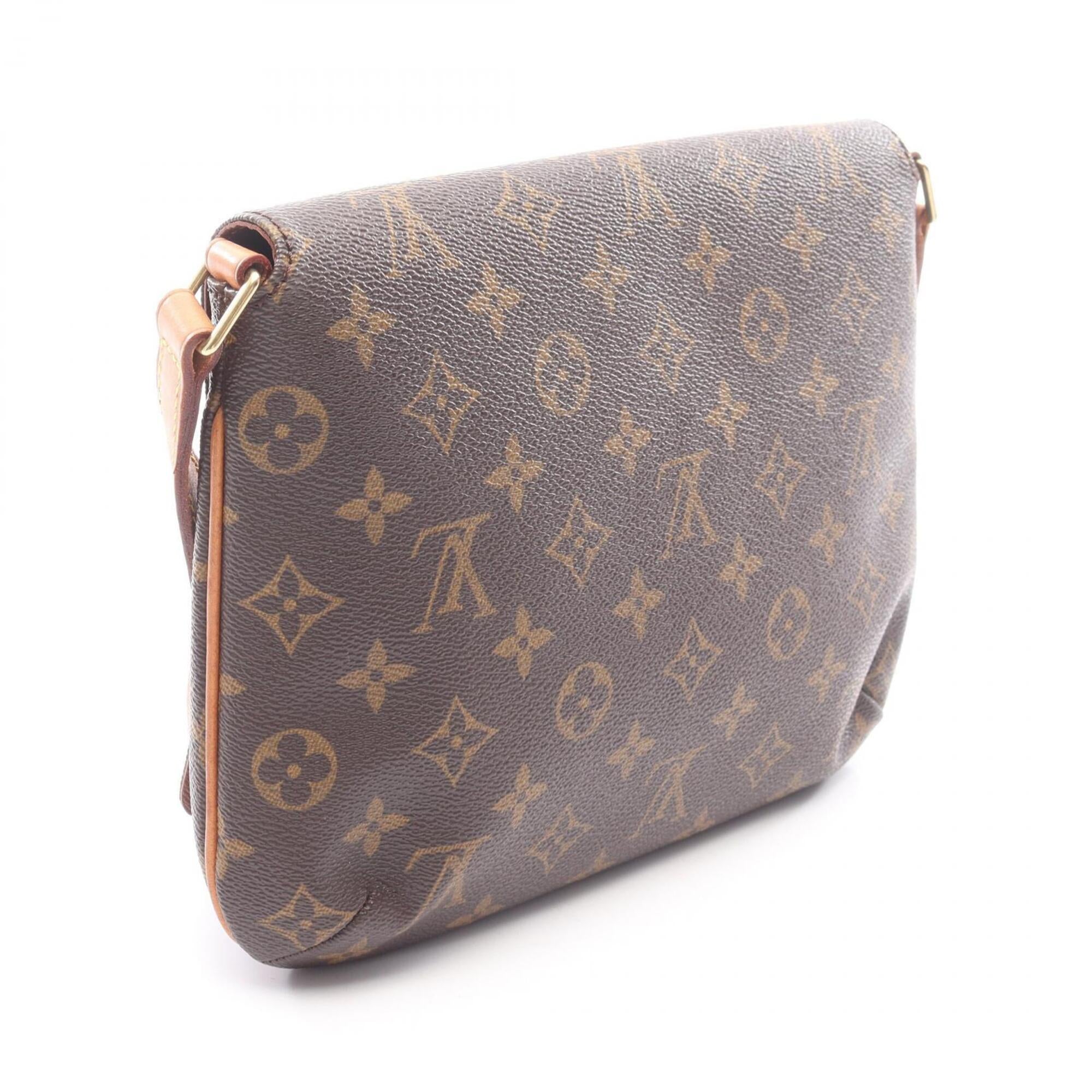 Louis Vuitton Brown Coated Canvas Monogram Leather Handbag Shoulder Bag (Pre-Owned)