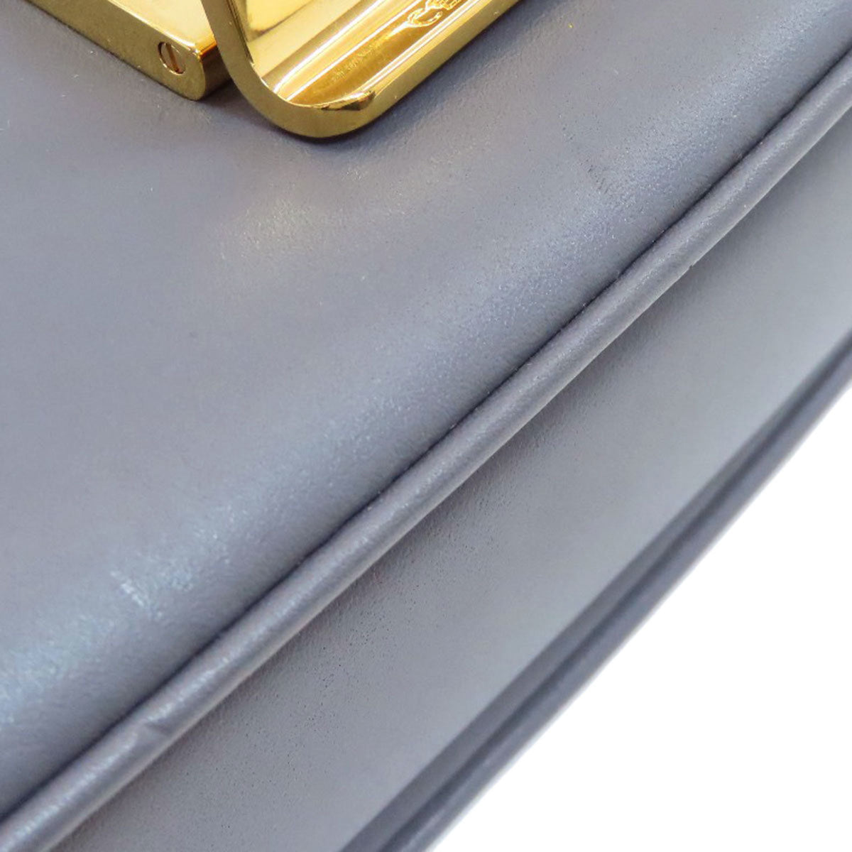 Celine Gray Leather Shoulder Bag (Pre-Owned)