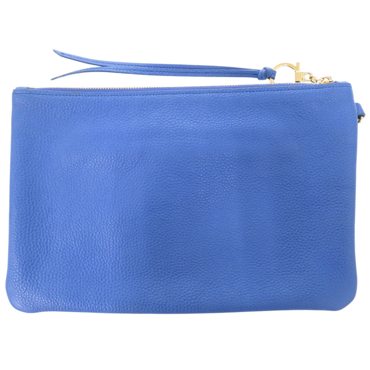 Salvatore Ferragamo Blue Leather Clutch Bag (Pre-Owned)