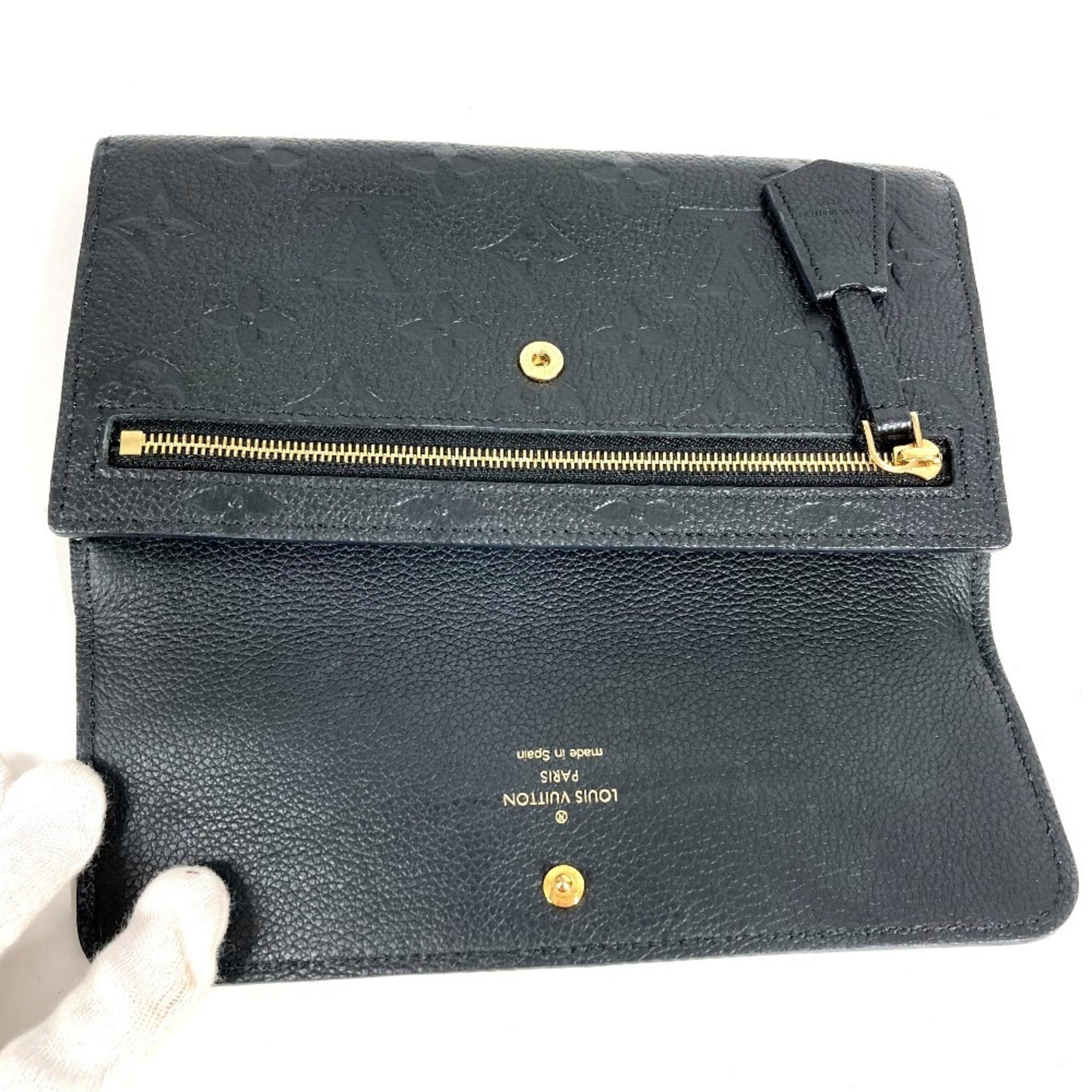 Louis Vuitton Monogram Empreinte Black Noir Monogram Empreinte Long Wallet (Bi-Fold) (Pre-Owned)