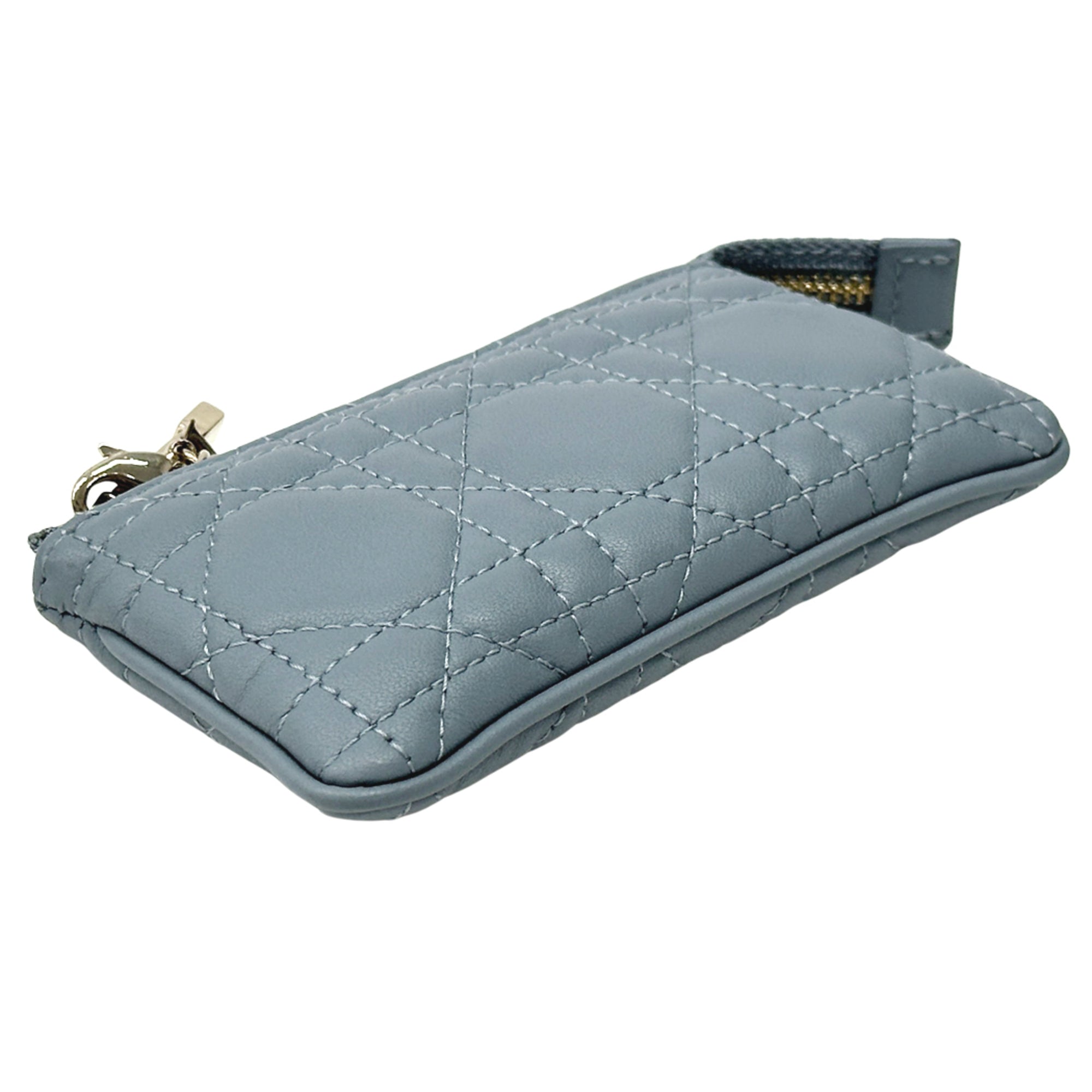Christian Dior Blue Leather Coin Purse/Coin Case (Pre-Owned)