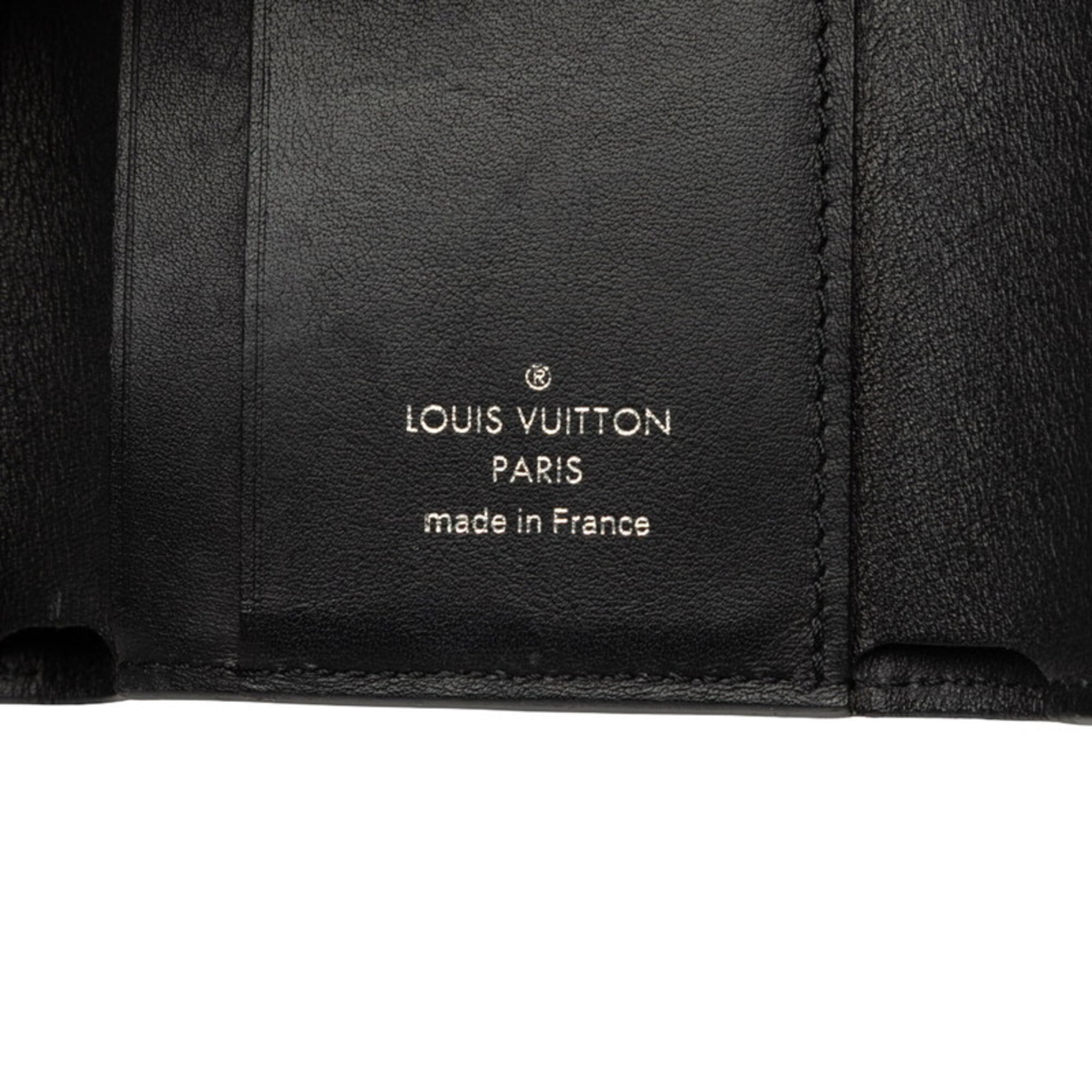 Louis Vuitton Black Noir Leather Wallet (Tri-Fold) (Pre-Owned)