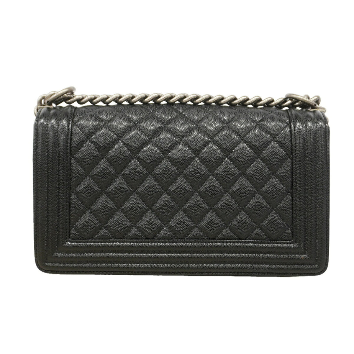 Chanel Black Grained Calfskin Shoulder Bag (Pre-Owned)