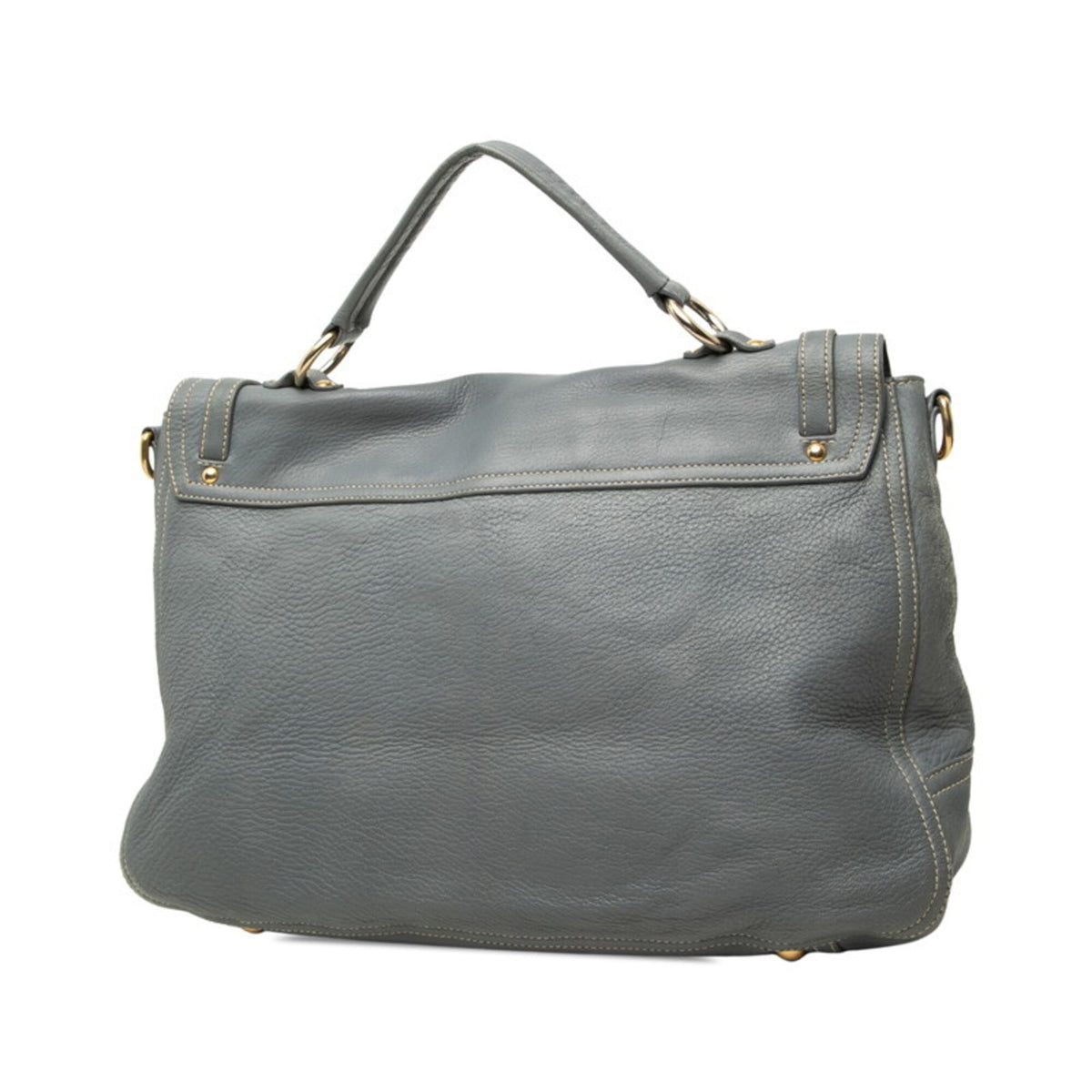 Miu Miu Blue Gray Leather Handbag Shoulder Bag (Pre-Owned)