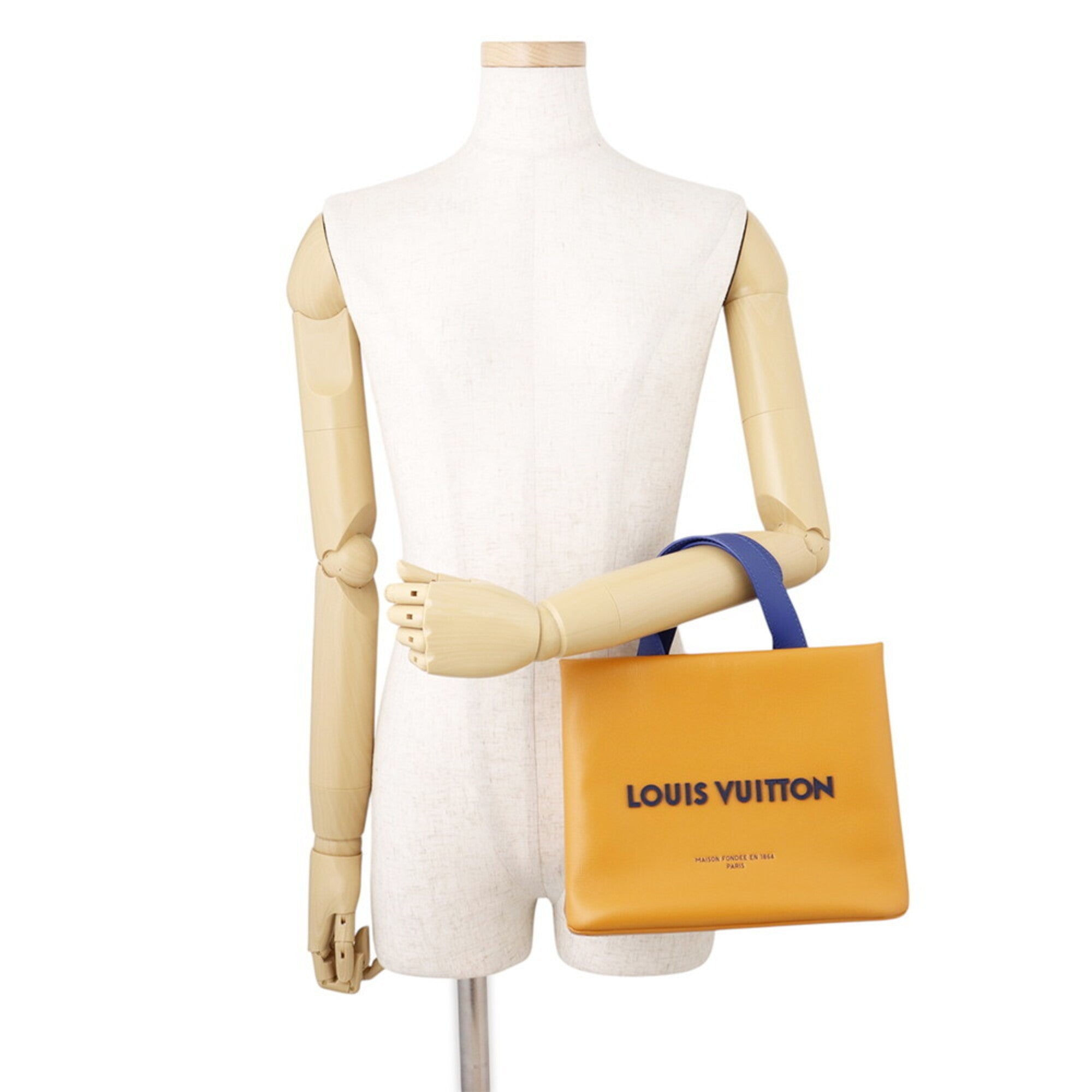 Louis Vuitton Saffron Leather Handbag Tote Bag (Pre-Owned)