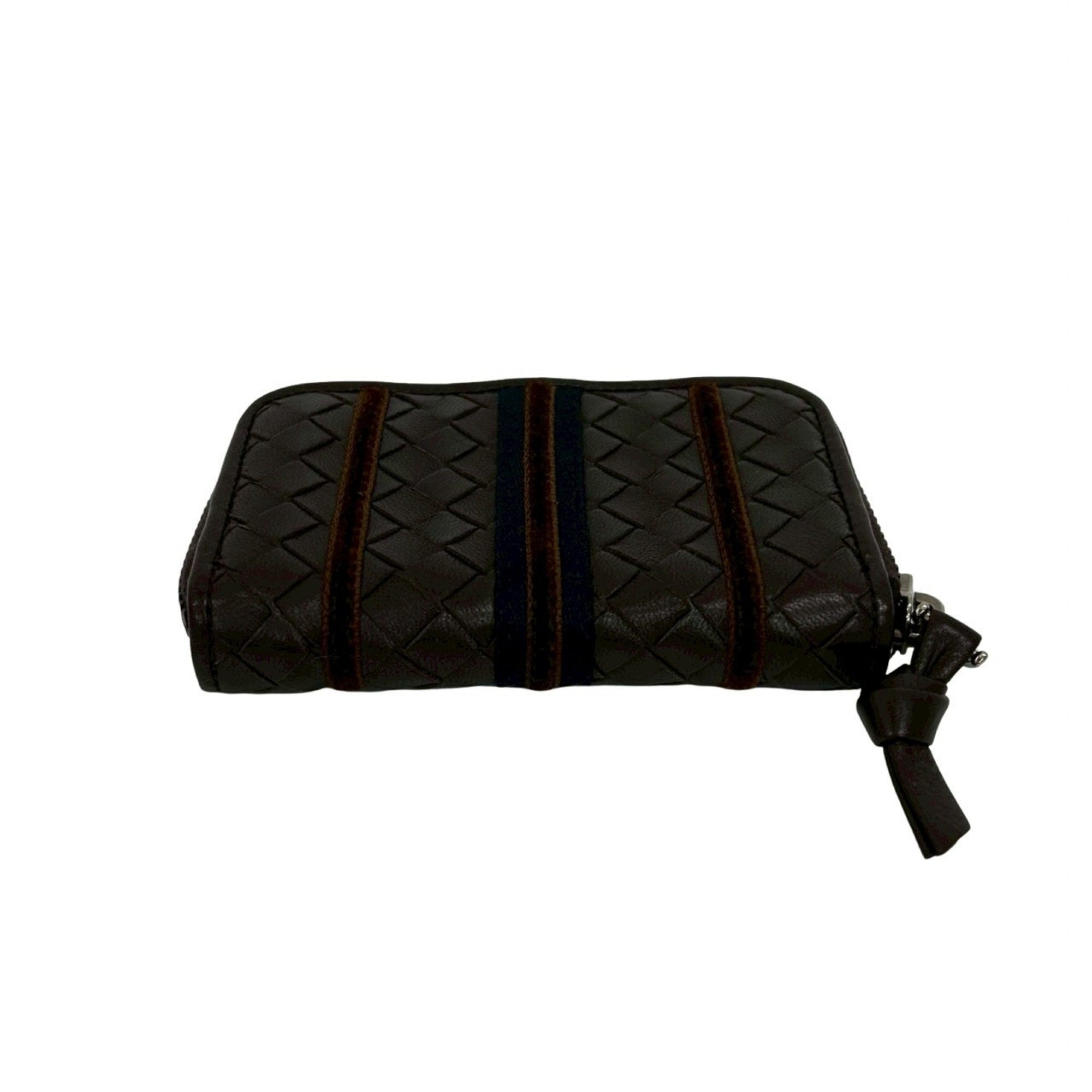 Bottega Veneta Brown Leather Coin Purse/Coin Case (Pre-Owned)