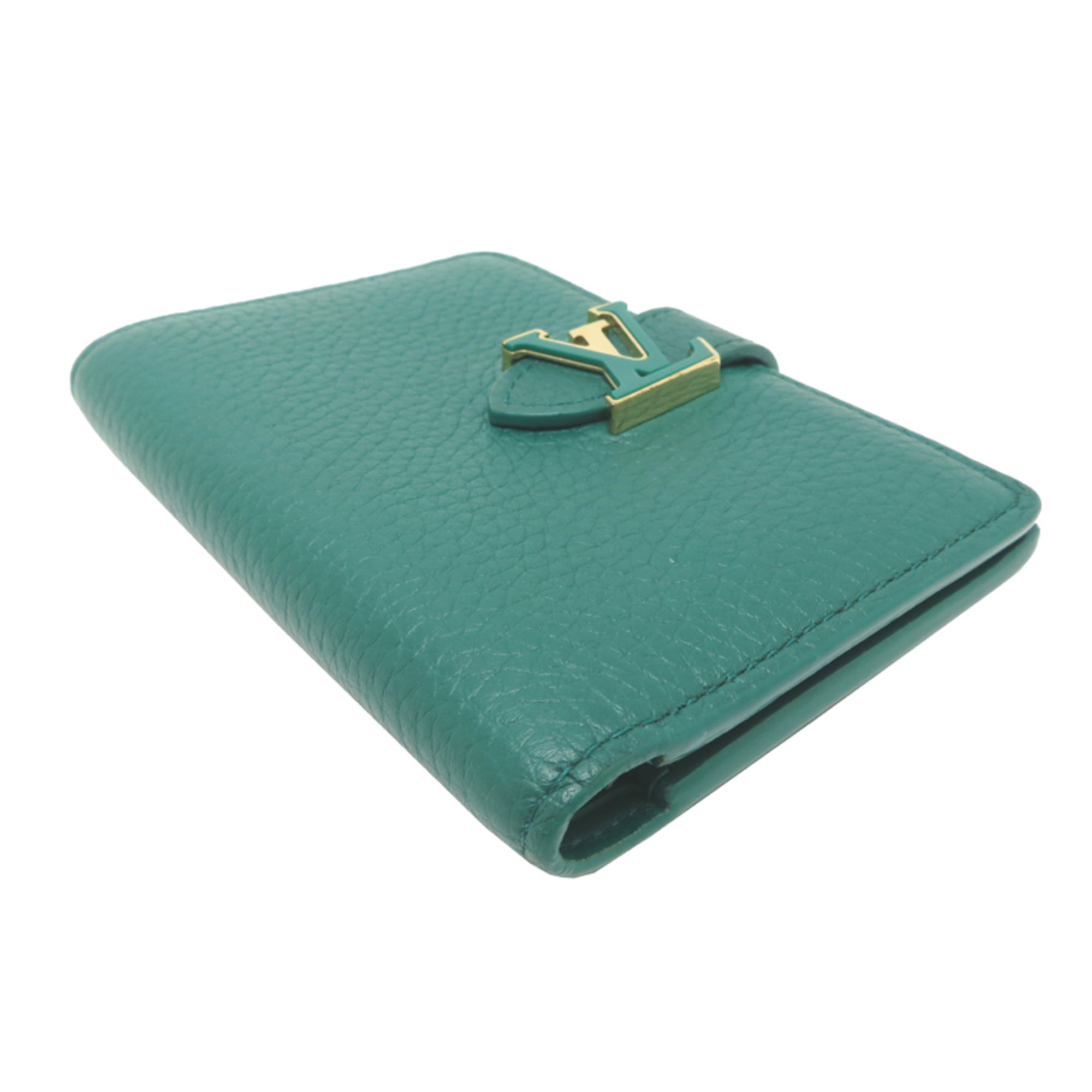 Louis Vuitton Green Leather Wallet (Bi-Fold) (Pre-Owned)