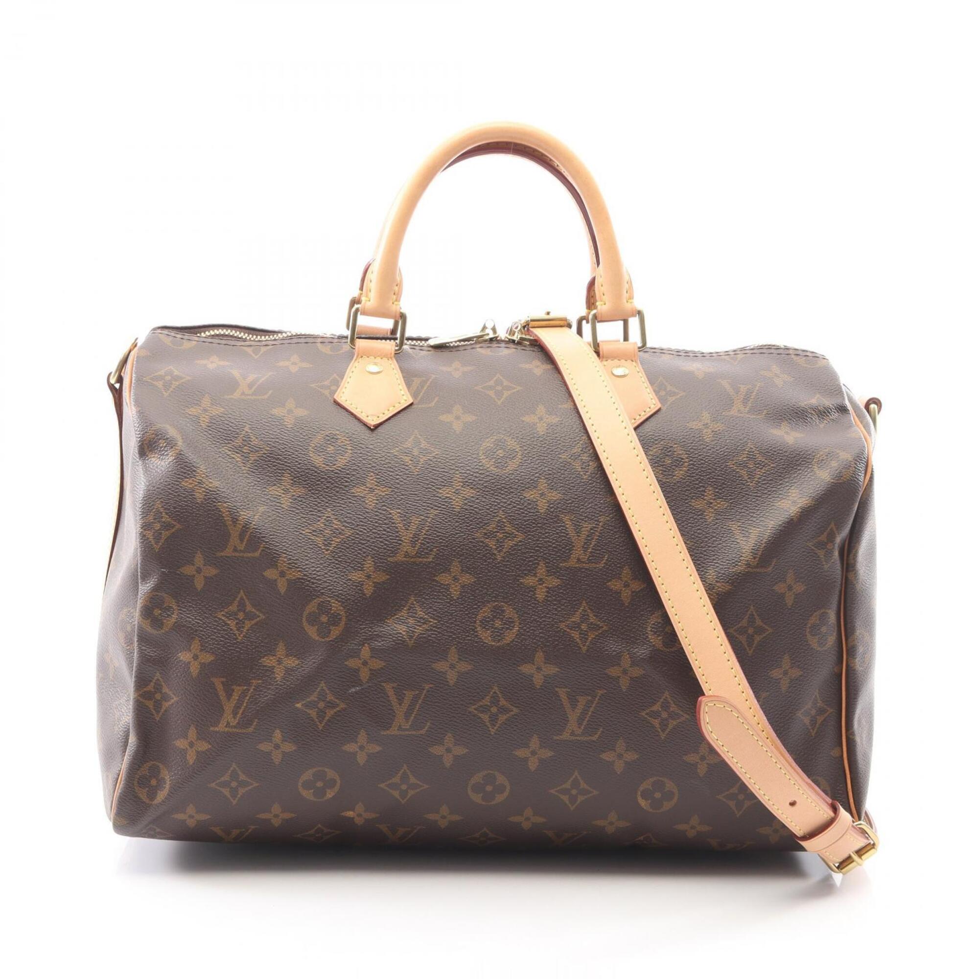 Louis Vuitton Brown Pvc Coated Canvas Leather Handbag (Pre-Owned)
