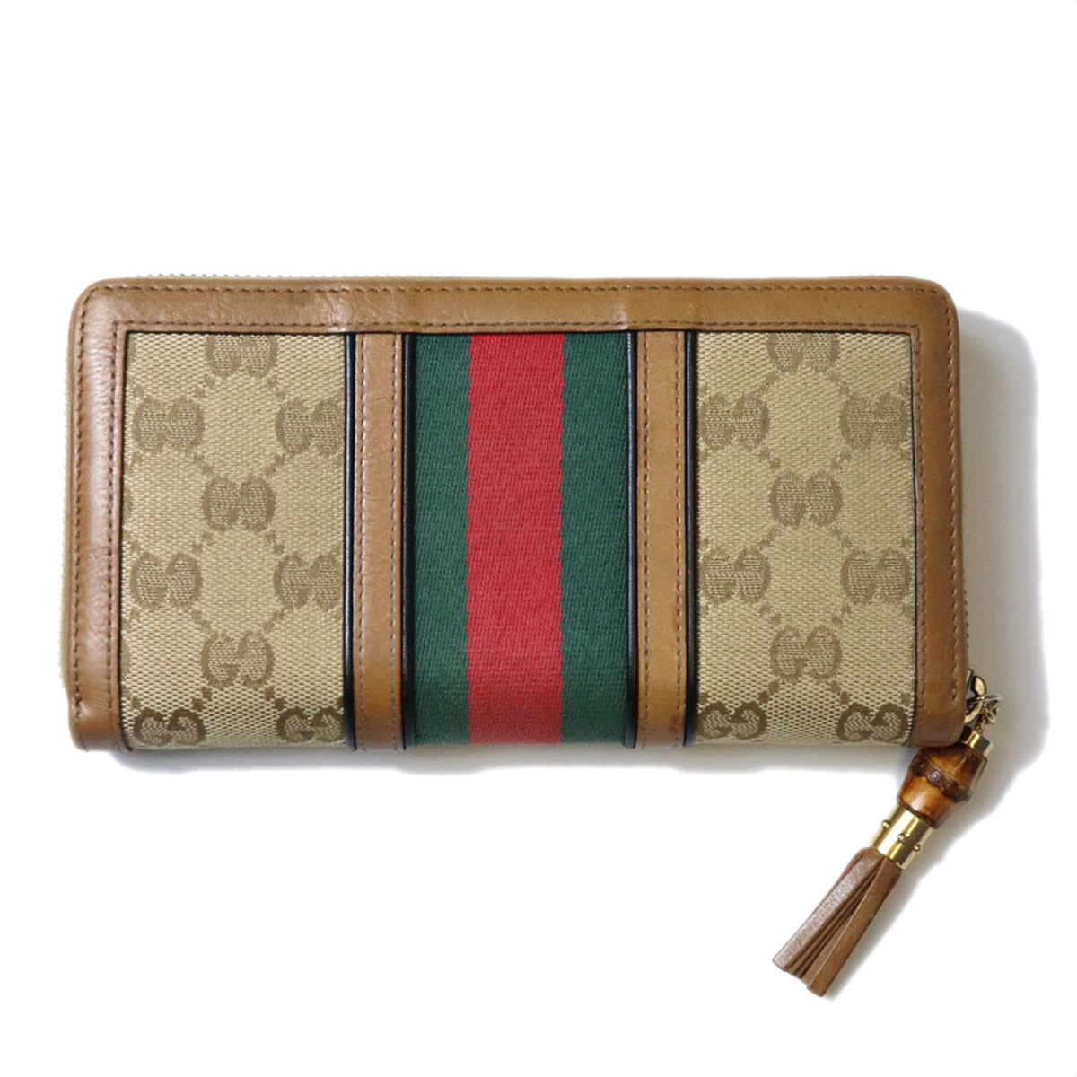 Gucci Brown Gg Canvas Long Wallet (Bi-Fold) (Pre-Owned)