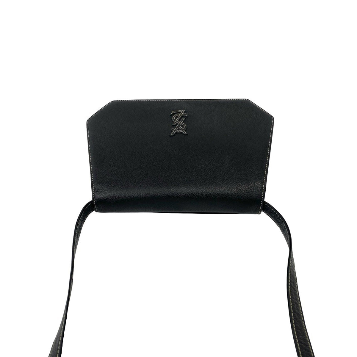 Yves Saint Laurent Black Leather Pochette Shoulder Bag (Pre-Owned)
