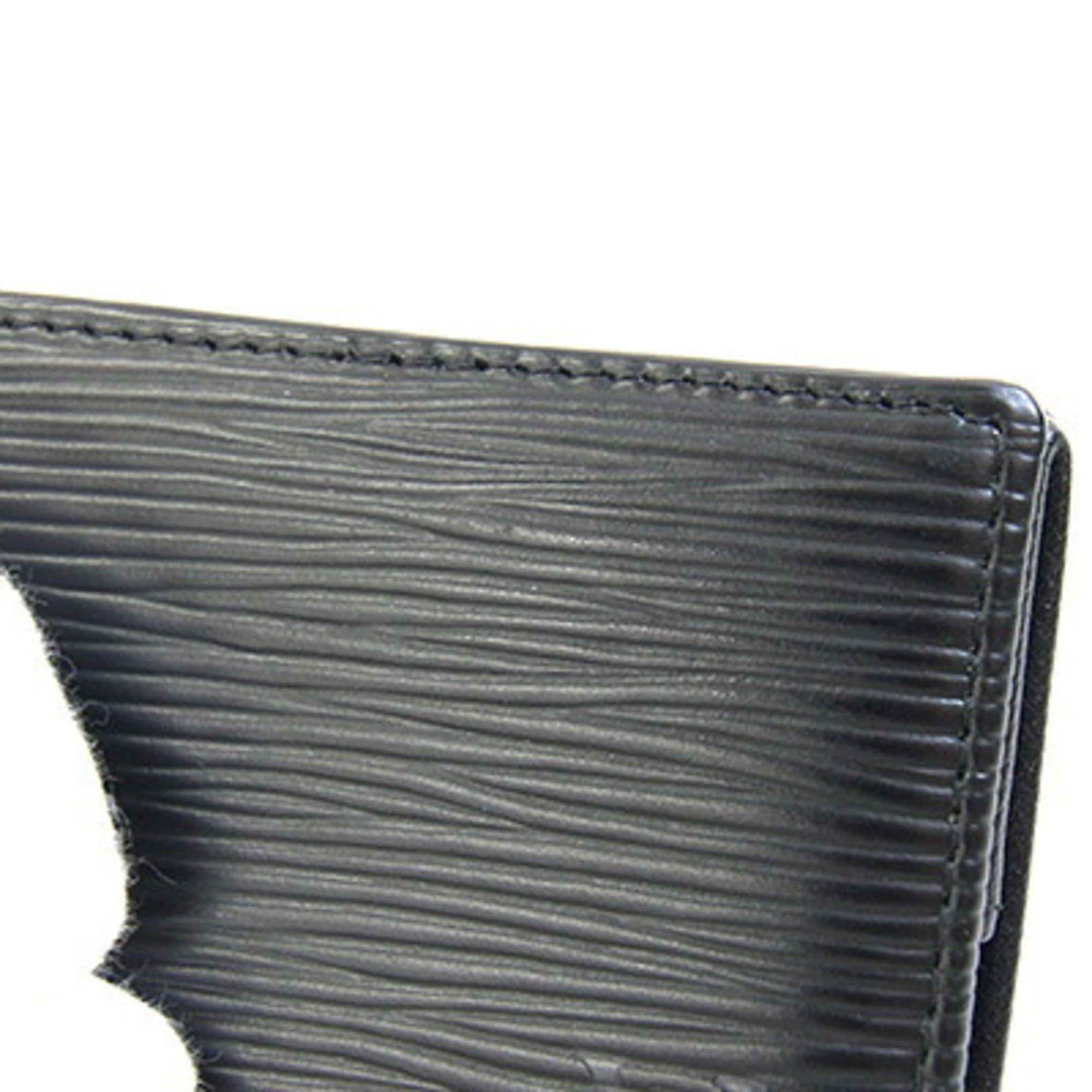 Louis Vuitton Black Noir Leather Coin Purse/Coin Case (Pre-Owned)