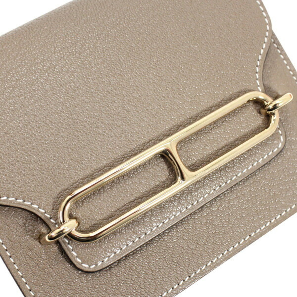 Hermes Etoupe Gray Chevre Myzore Leather Wallet (Bi-Fold) (Pre-Owned)