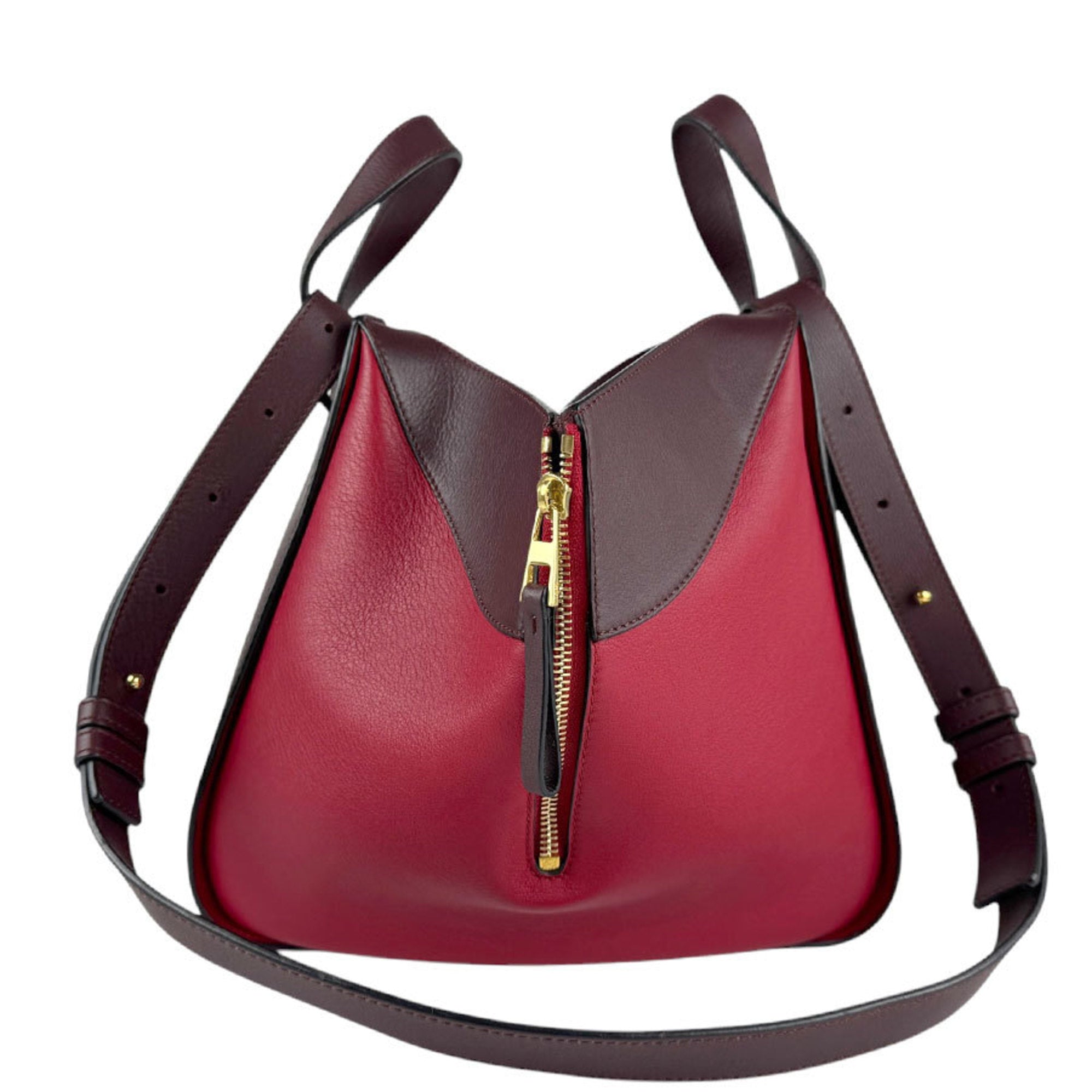 Loewe Bordeaux Red Color Leather Shoulder Bag (Pre-Owned)
