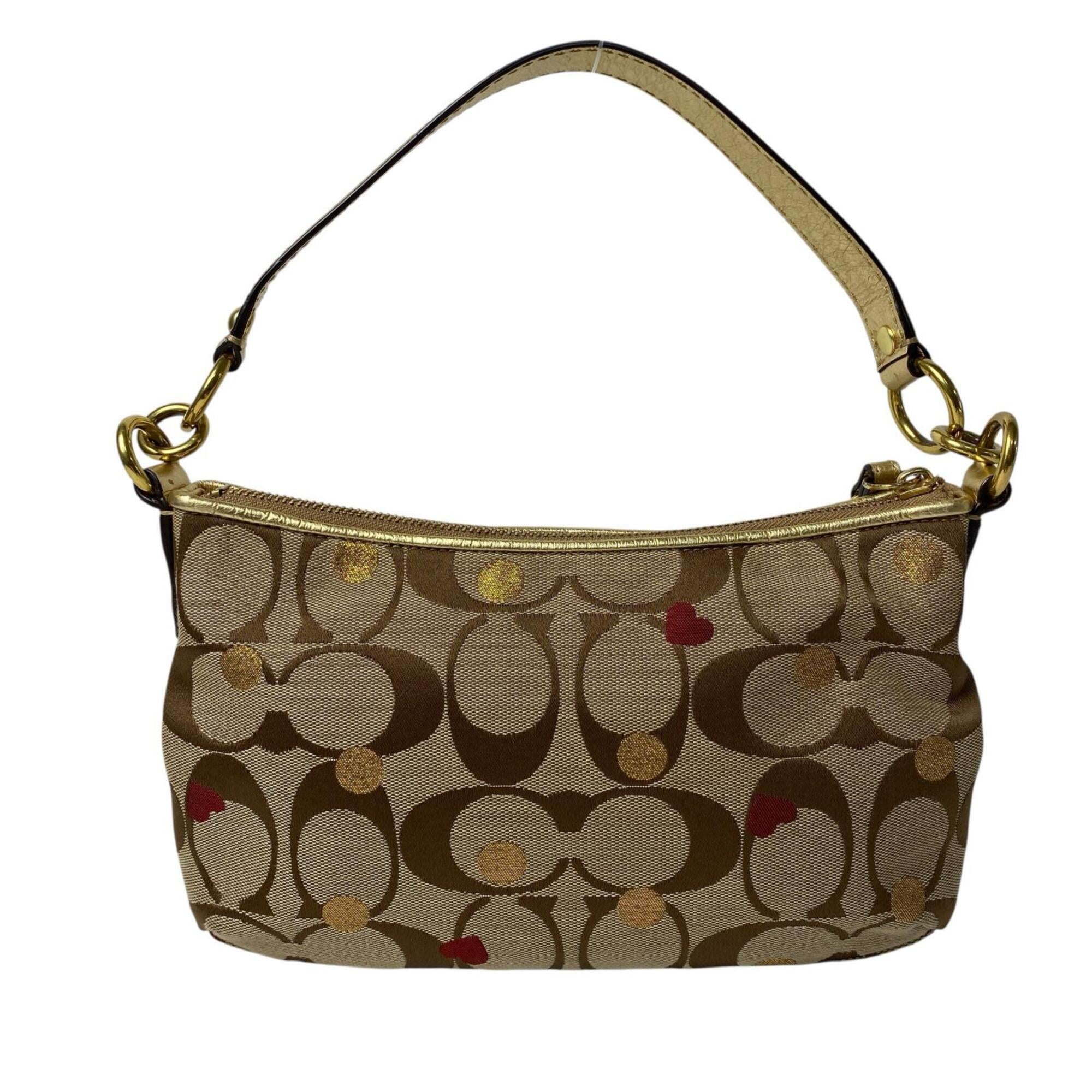 Coach Brown Canvas Shoulder Bag (Pre-Owned)
