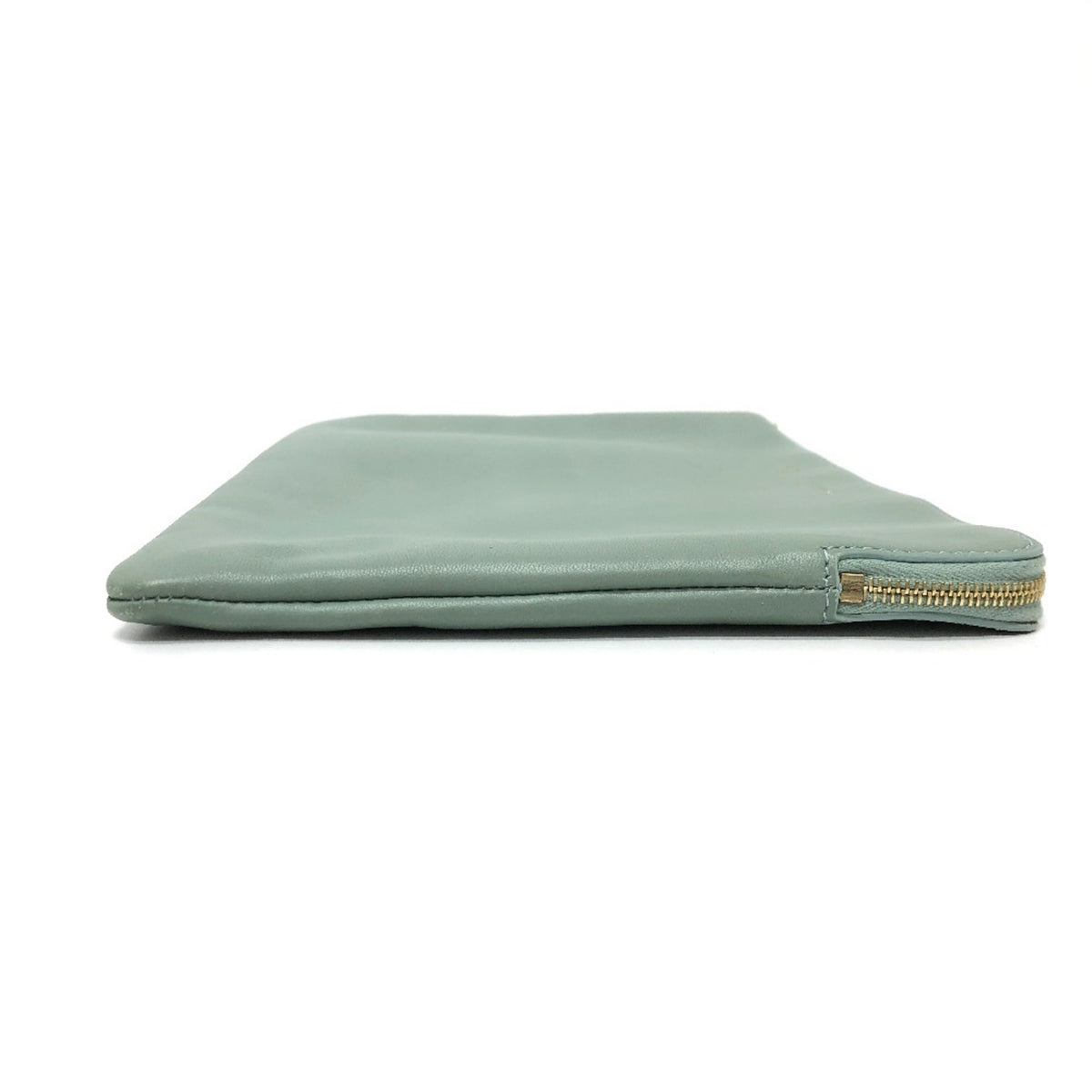 Celine Green Leather Clutch Bag Pouch (Pre-Owned)