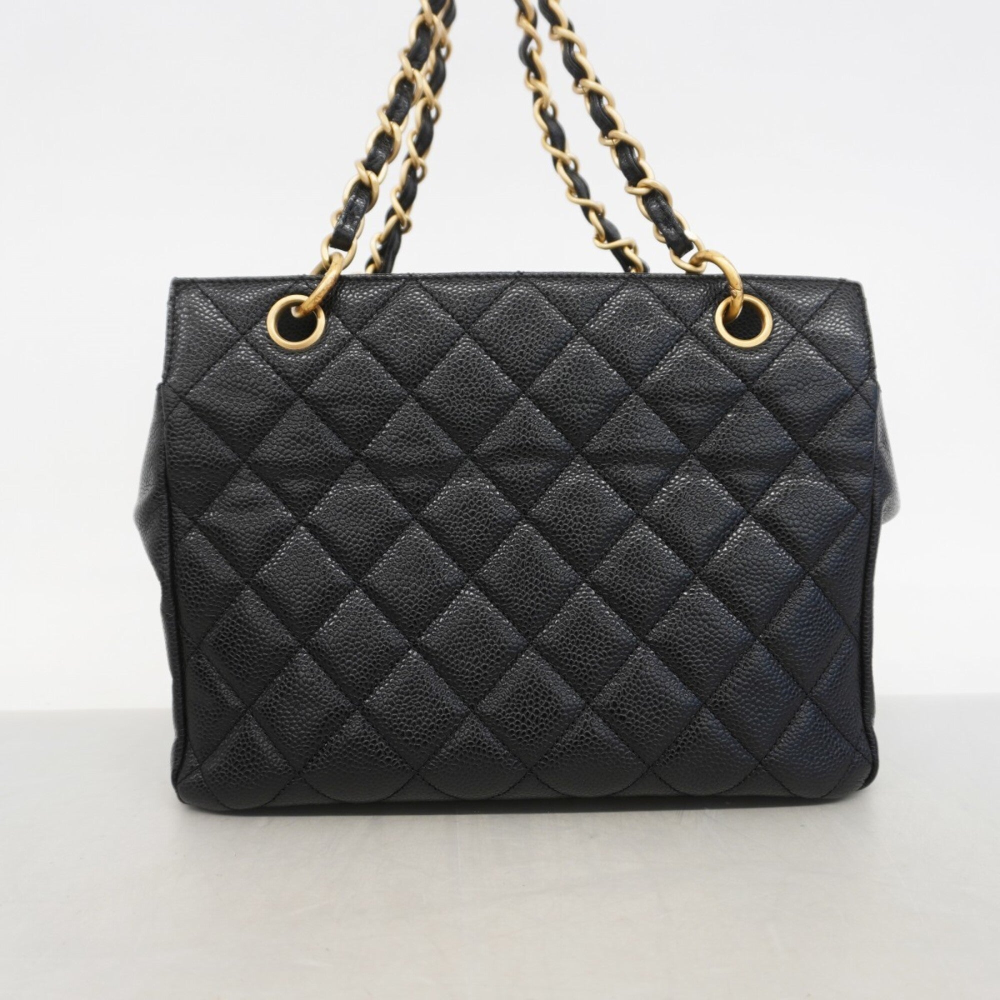 Chanel Black Grained Calfskin Tote Bag (Pre-Owned)