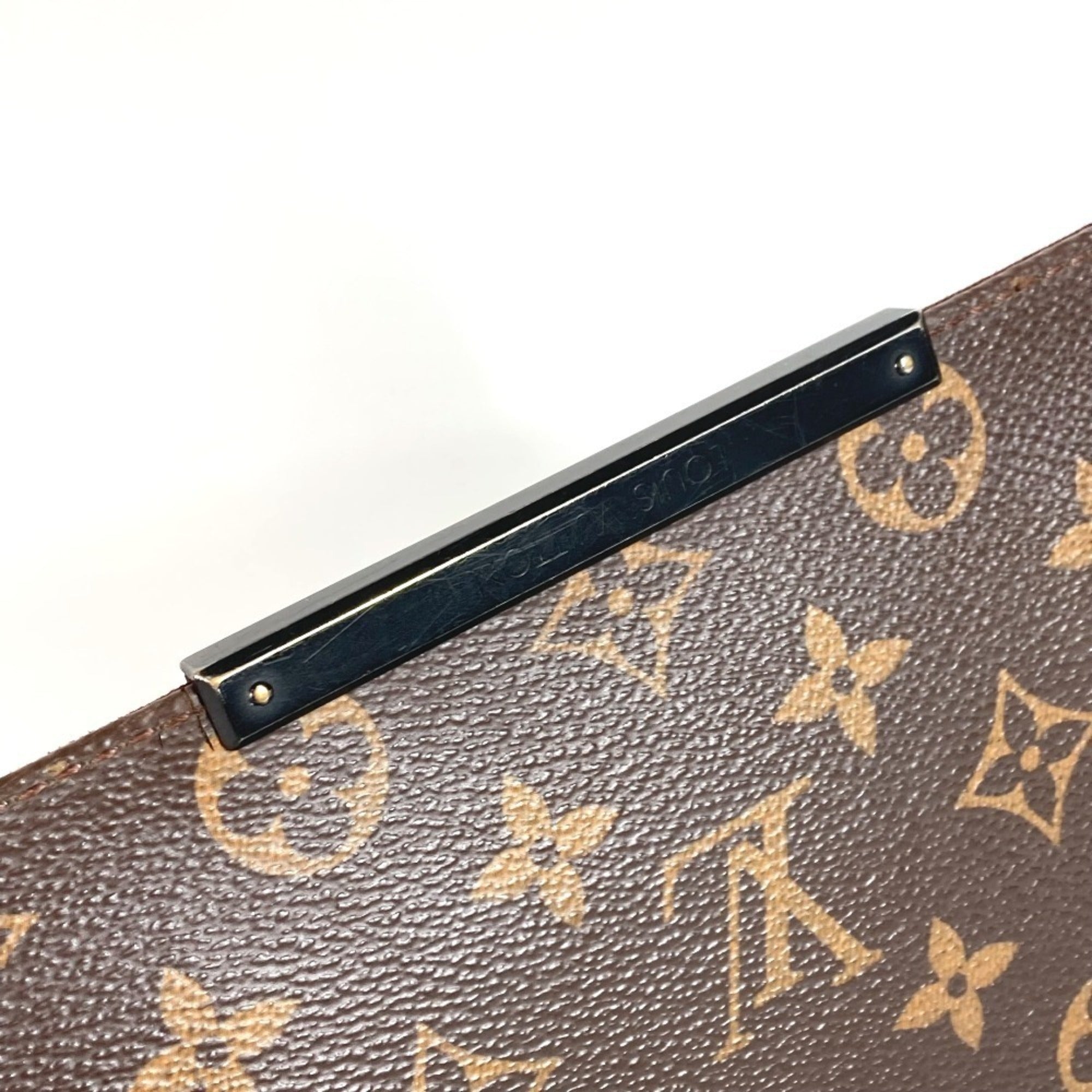 Louis Vuitton Black Brown Monogram Messenger Bag Shoulder Bag (Pre-Owned)