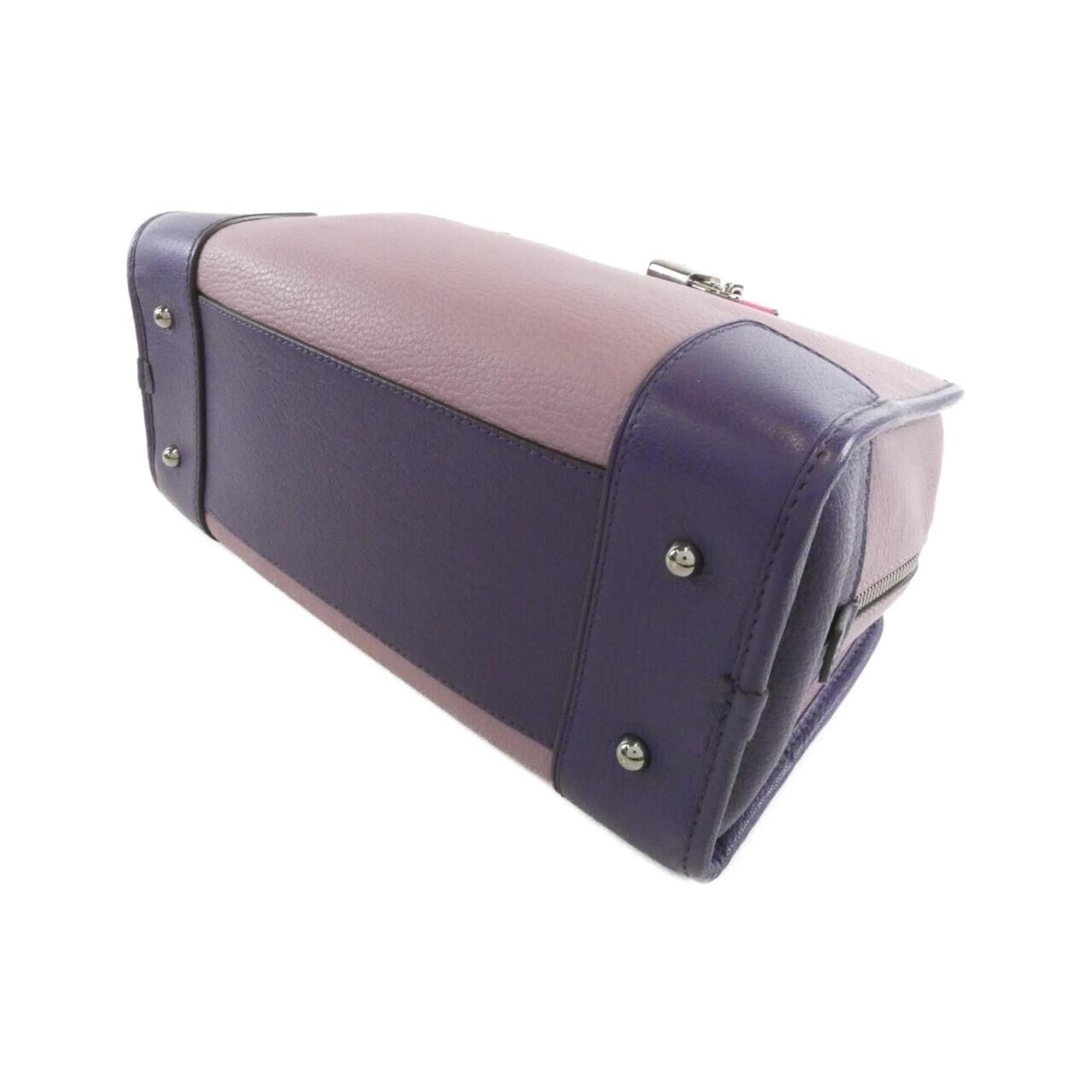 Loewe Pink Purple Leather Handbag (Pre-Owned)