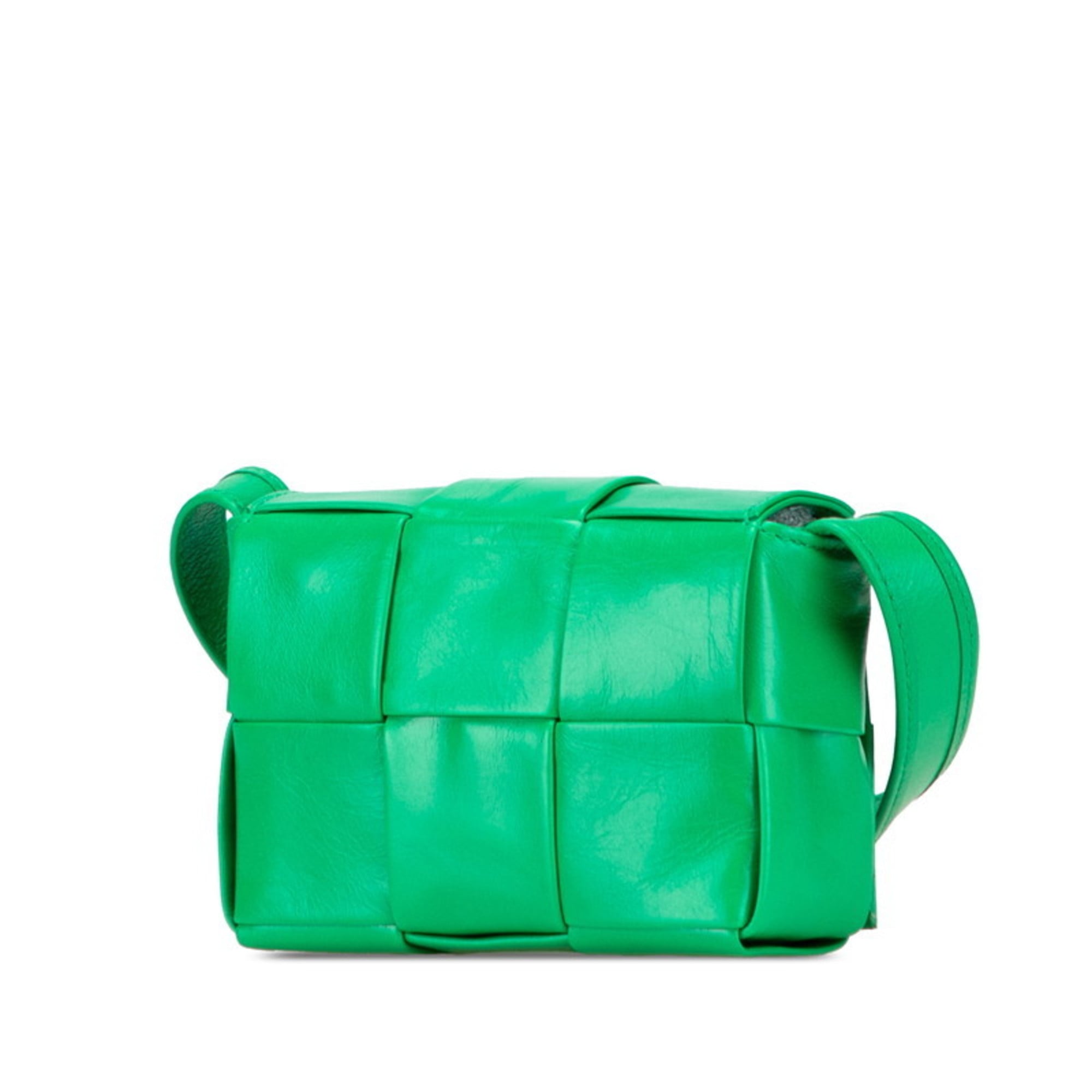 Bottega Veneta Green Leather Shoulder Bag (Pre-Owned)