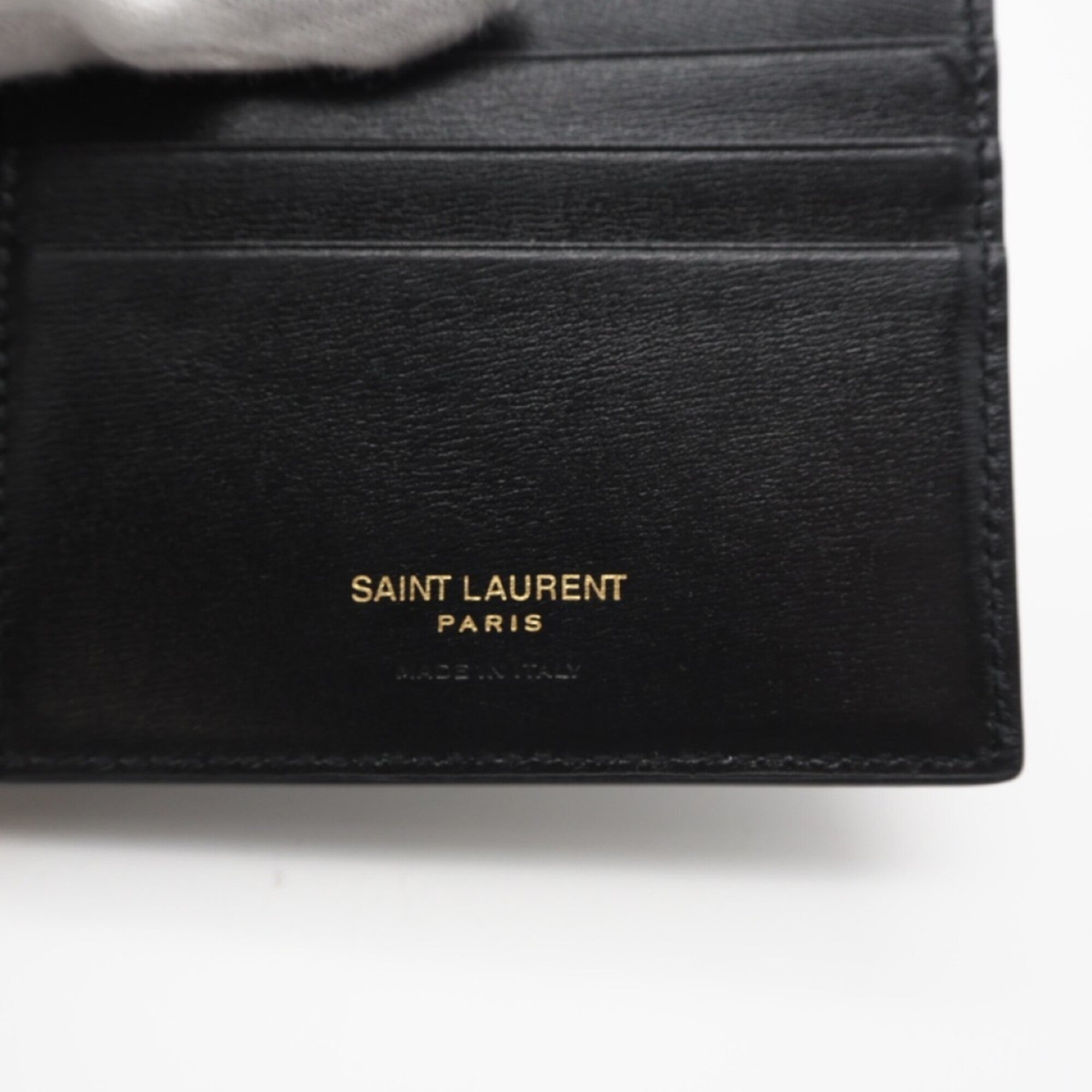 Saint Laurent Black Leather Money Clip (Pre-Owned)