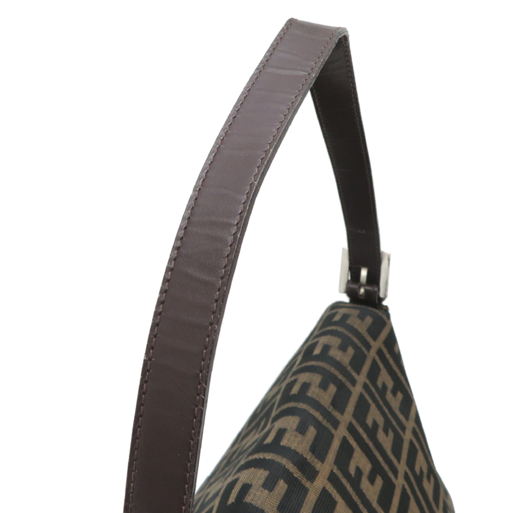 Fendi Brown Canvas Leather Handbag (Pre-Owned)