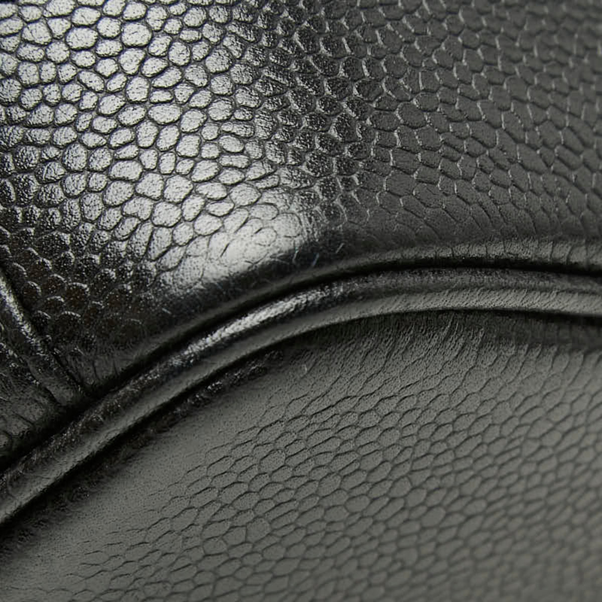 Chanel Black Grained Calfskin Handbag Vanity Bag (Pre-Owned)