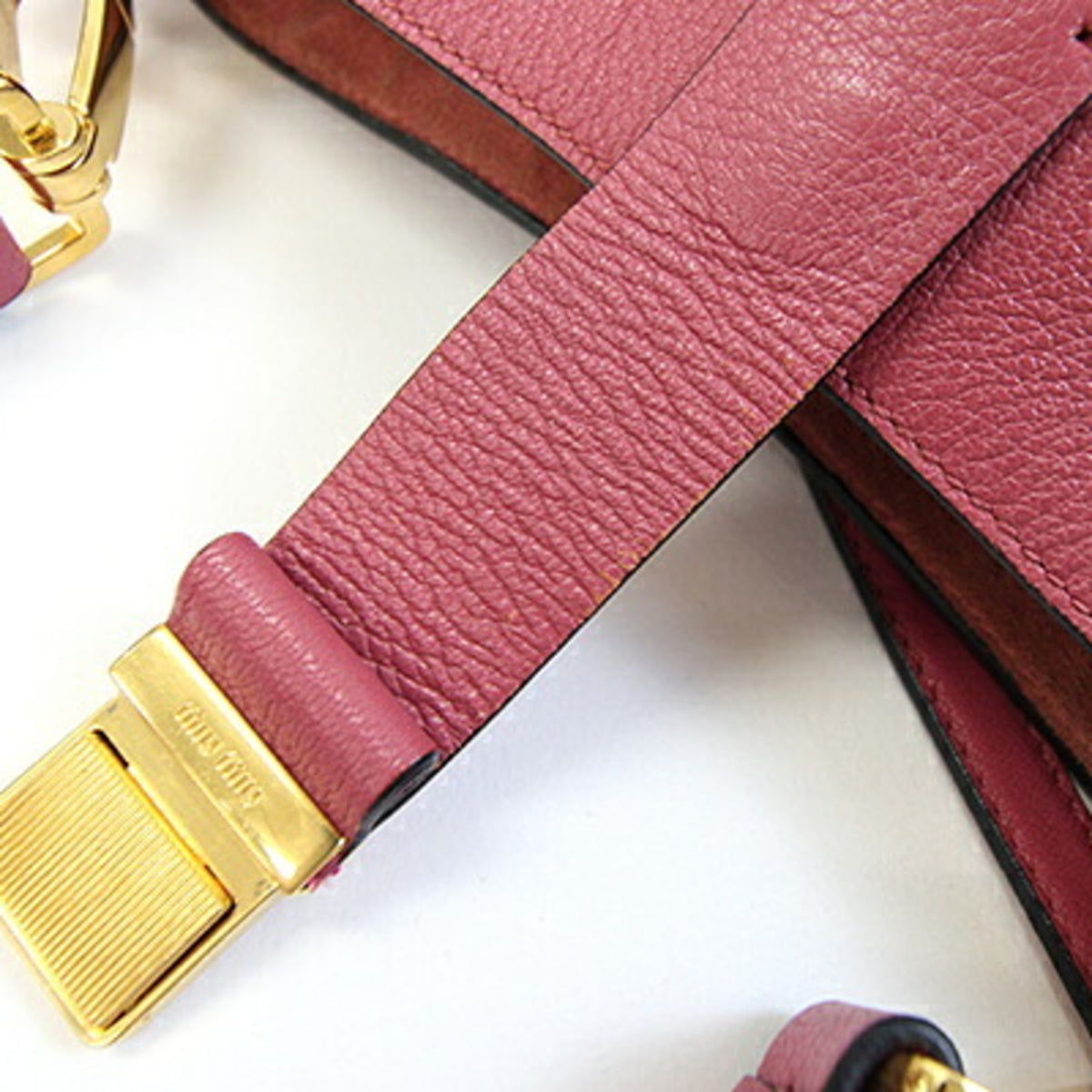 Miu Miu Pink Leather Handbag Shoulder Bag (Pre-Owned)