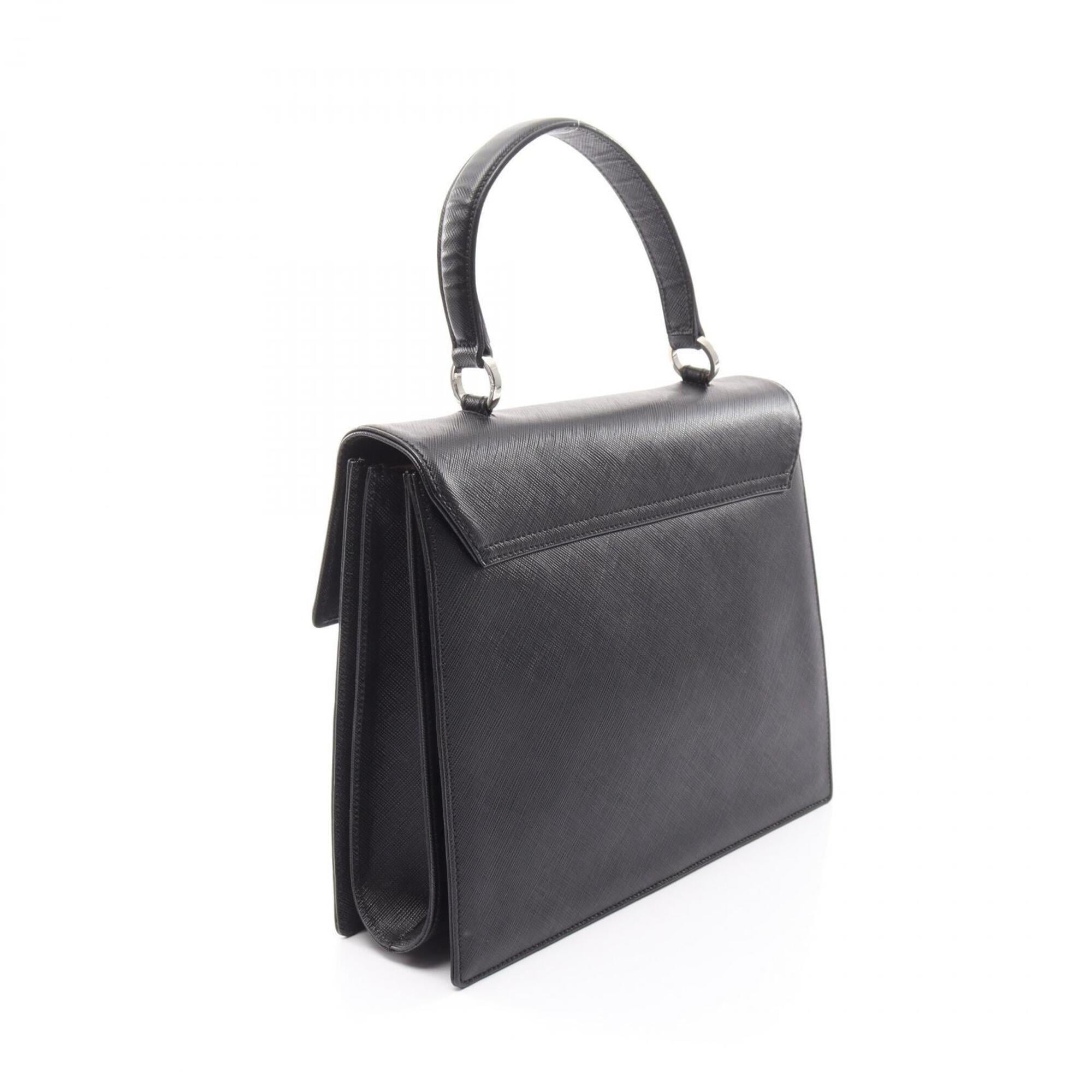 Salvatore Ferragamo Black Leather Handbag (Pre-Owned)