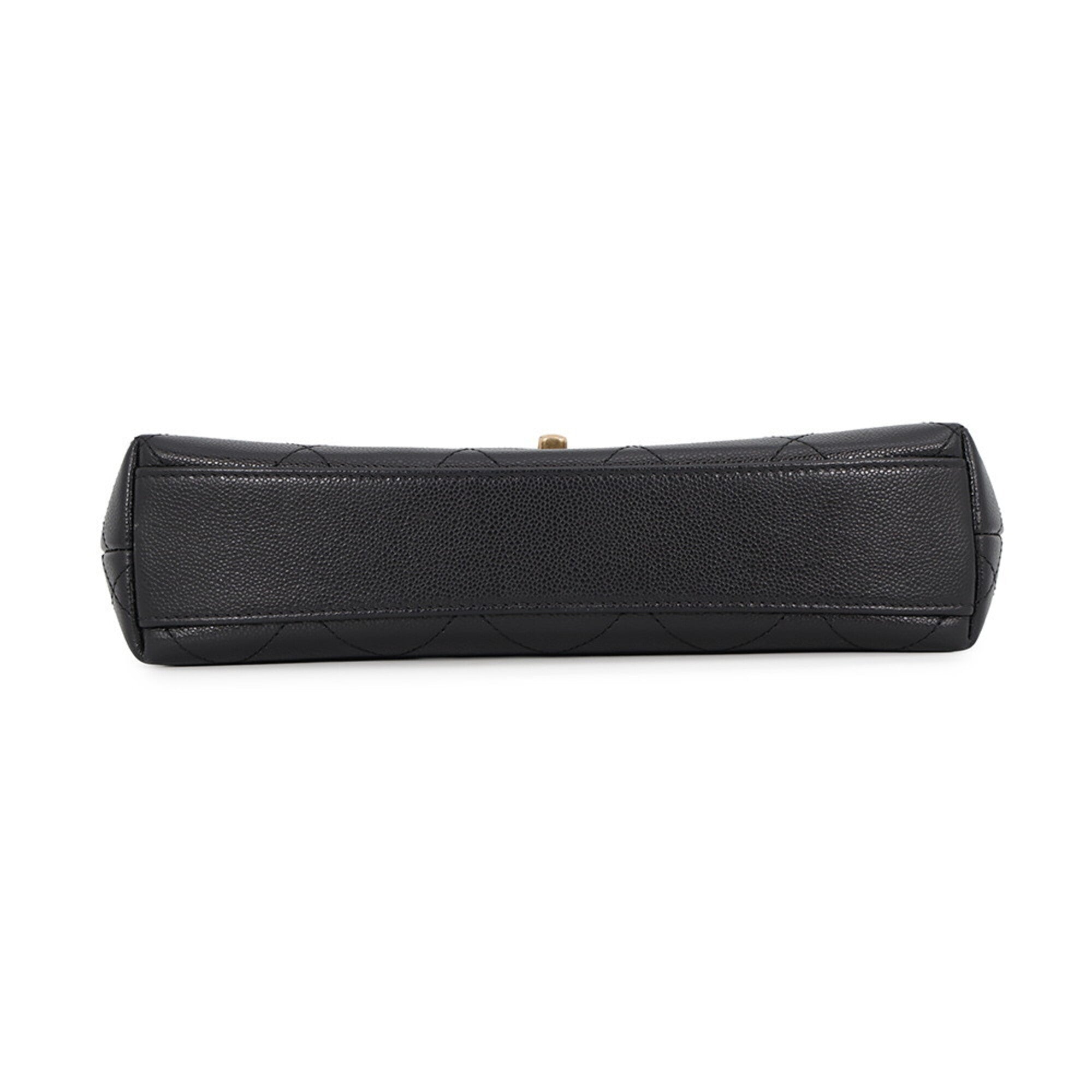Chanel Matelasse Black Grained Calfskin Handbag Shoulder Bag (Pre-Owned)