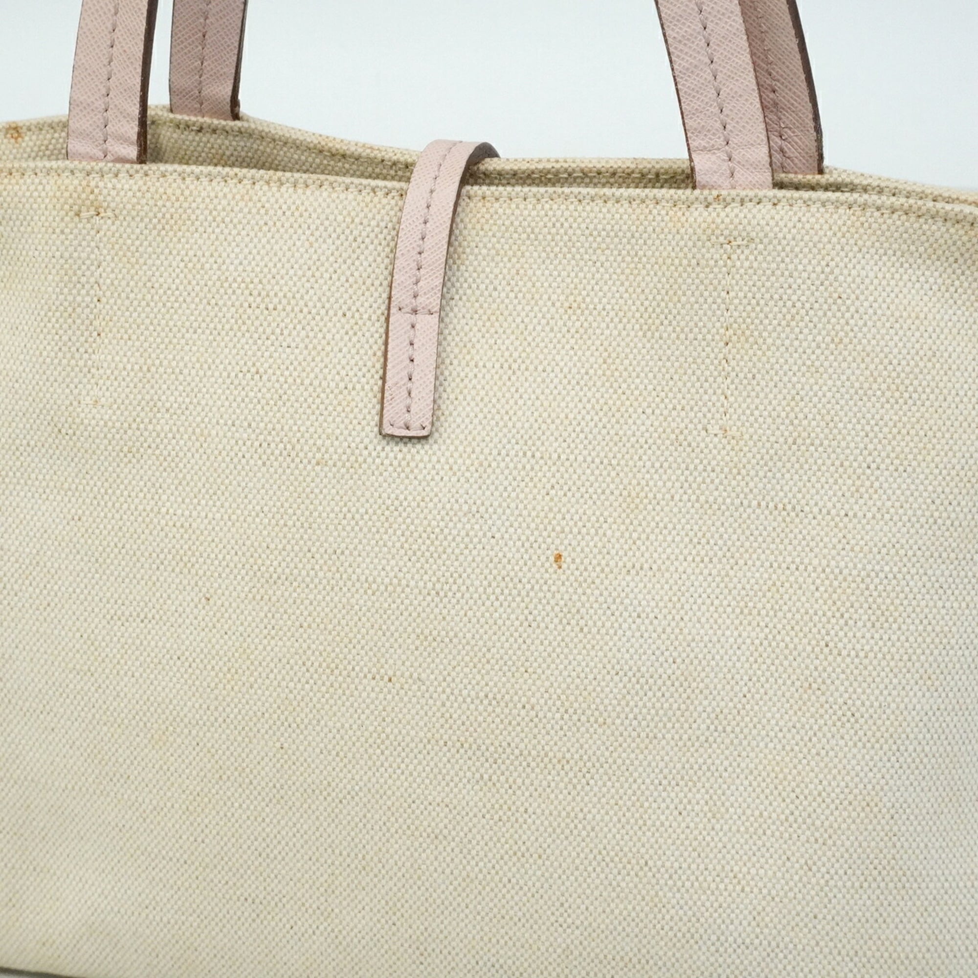 Salvatore Ferragamo Ivory Canvas Handbag (Pre-Owned)