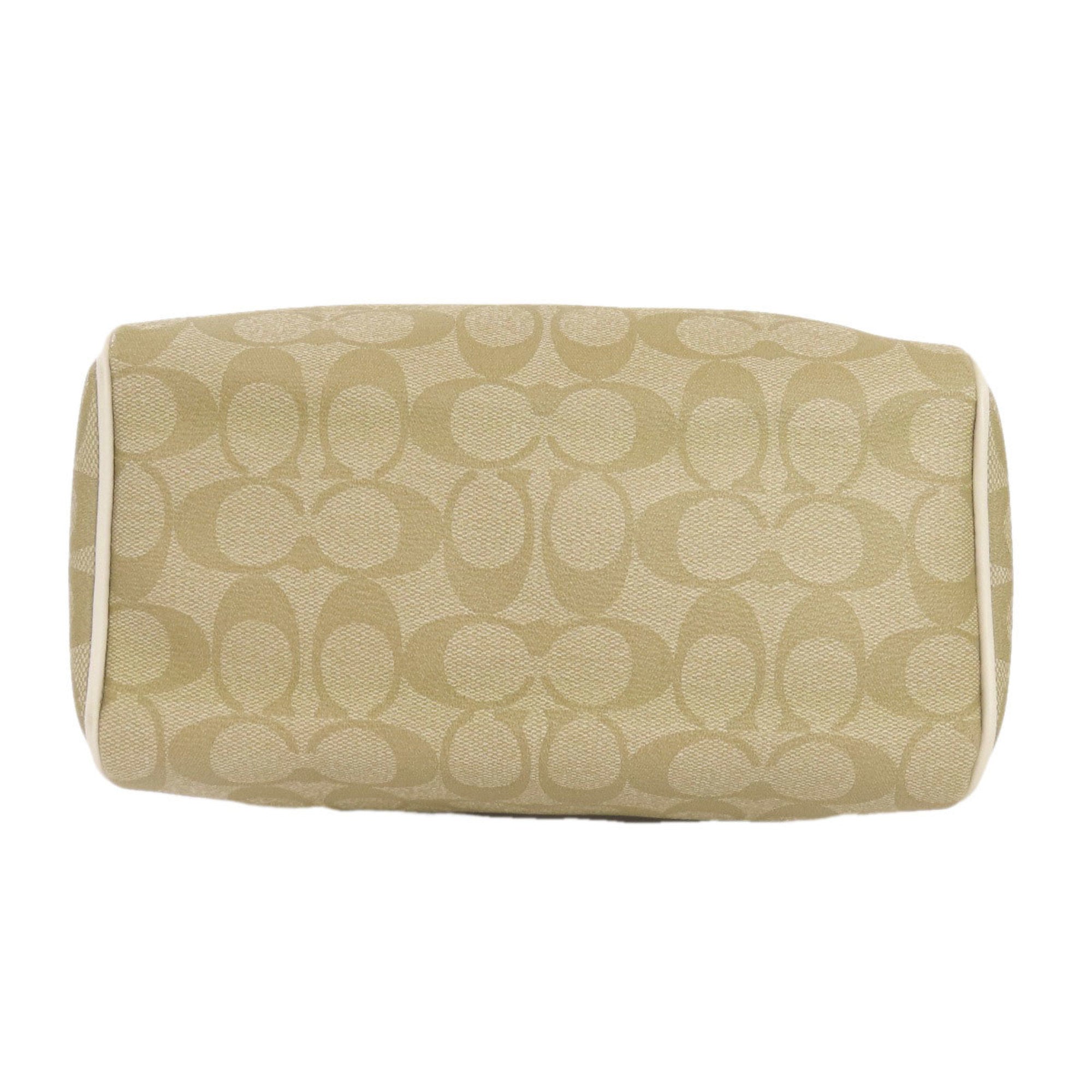 Coach Beige White Pvc Handbag (Pre-Owned)