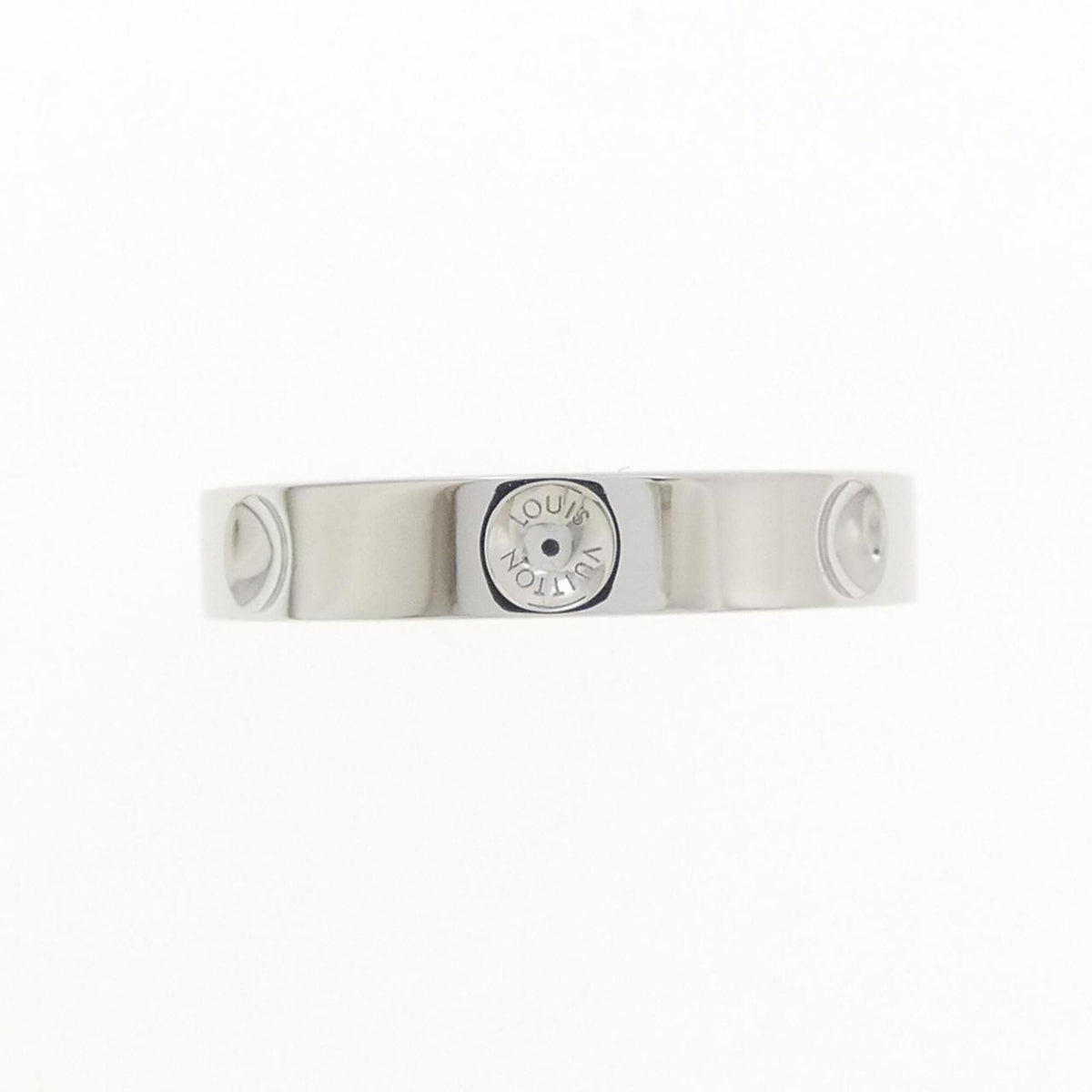 Louis Vuitton Platinum Platinum 950 Band Ring (Pre-Owned)