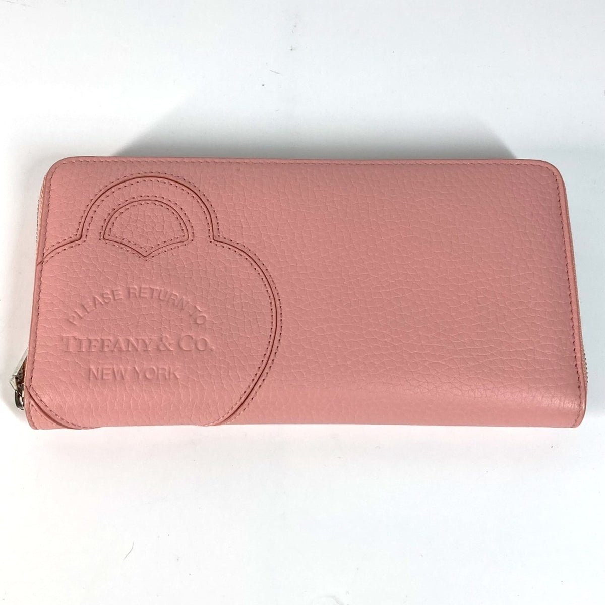 Tiffany Pink Leather Long Wallet (Bi-Fold) (Pre-Owned)