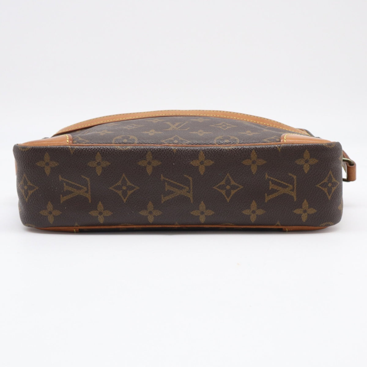 Louis Vuitton Beige Brown Monogram Coated Canvas Leather Shoulder Bag (Pre-Owned)