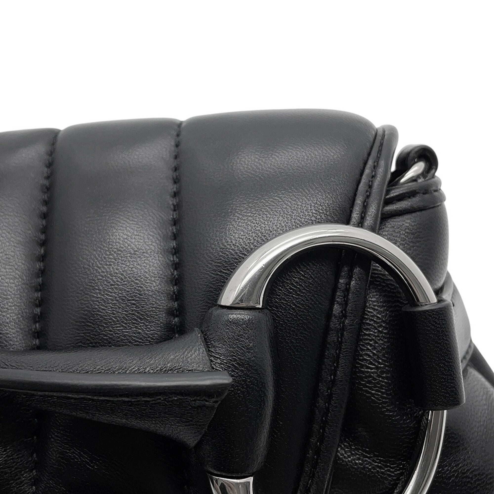 Gucci Horsebit Black Leather Handbag (Pre-Owned)