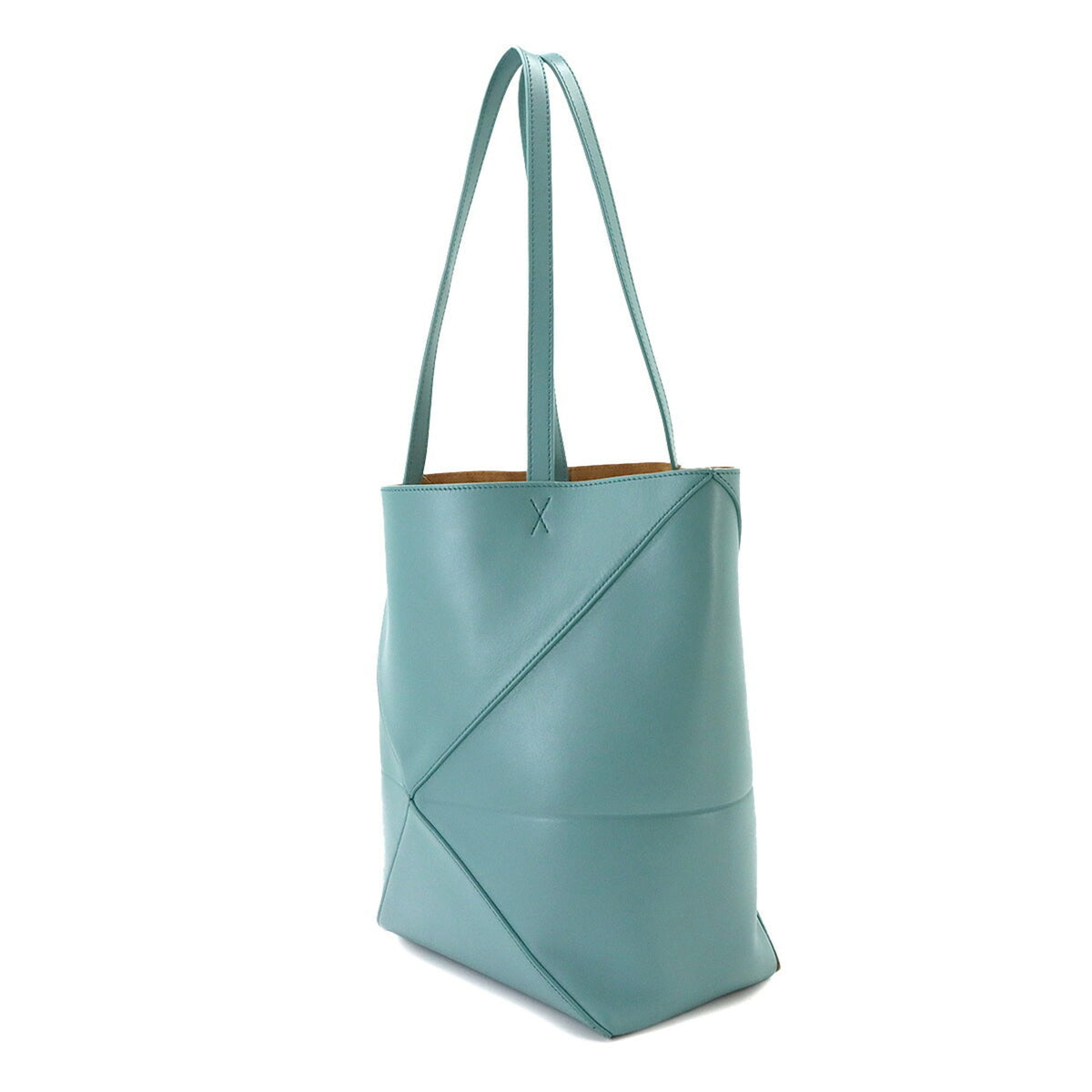 Loewe Blue Leather Handbag Tote Bag (Pre-Owned)