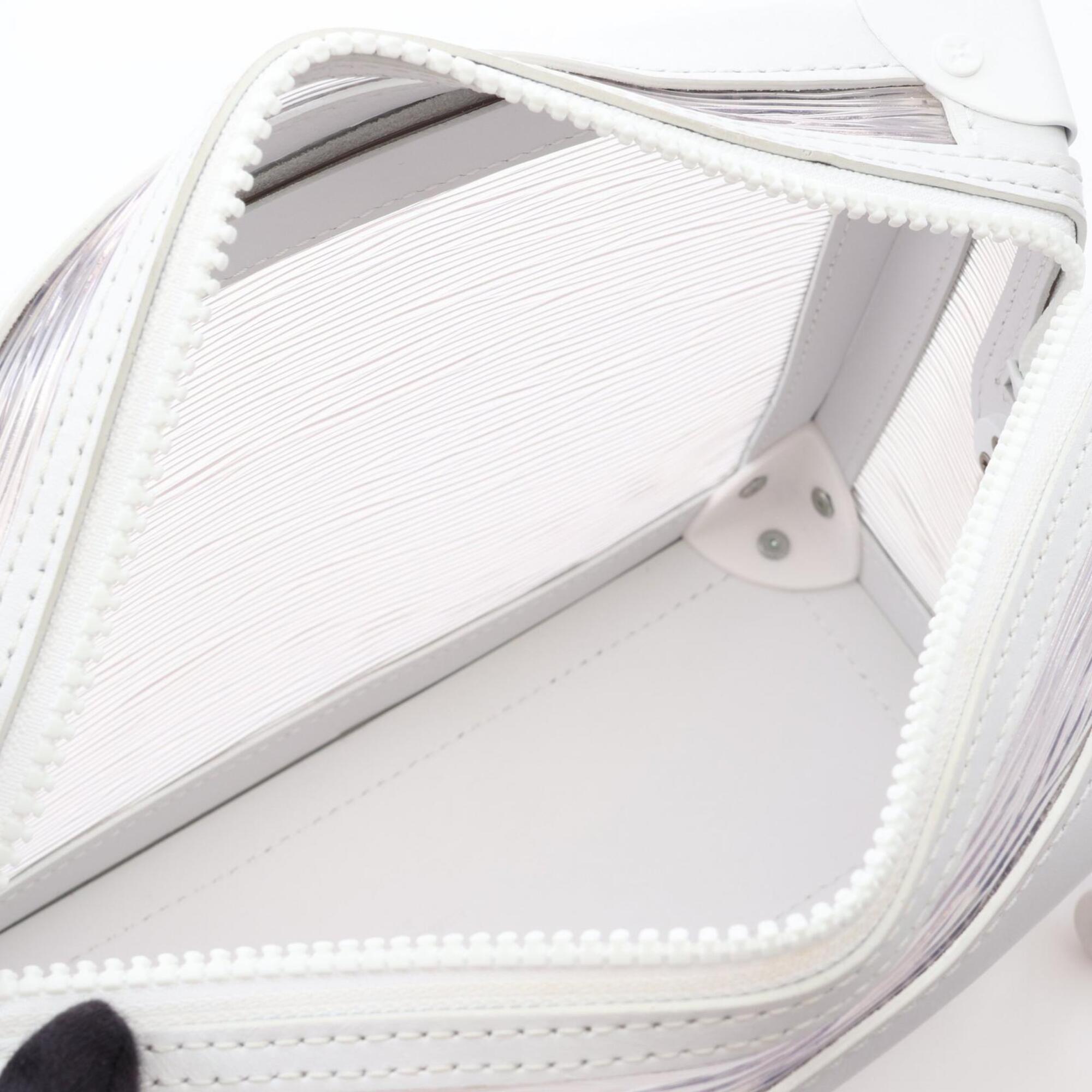 Louis Vuitton Clear White Coated Canvas Pvc Epi Leather Leather Handbag Shoulder Bag (Pre-Owned)