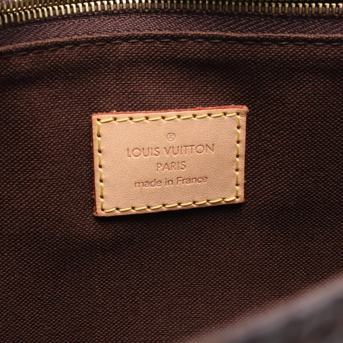 Louis Vuitton Brown Monogram Coated Canvas Leather Handbag Shoulder Bag (Pre-Owned)