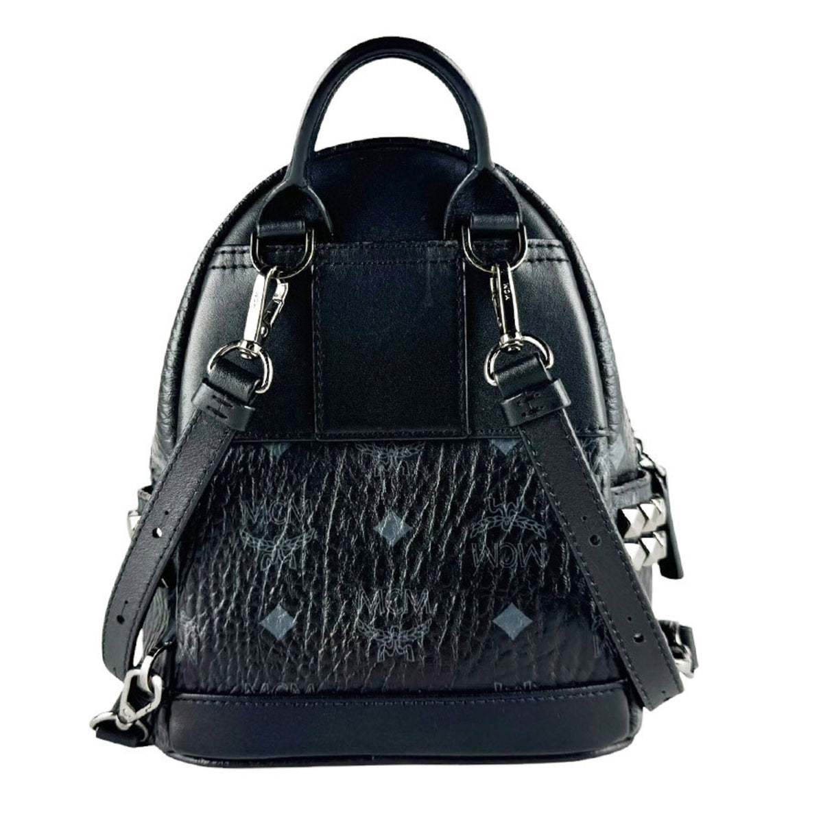 Mcm Black Leather Backpack (Pre-Owned)