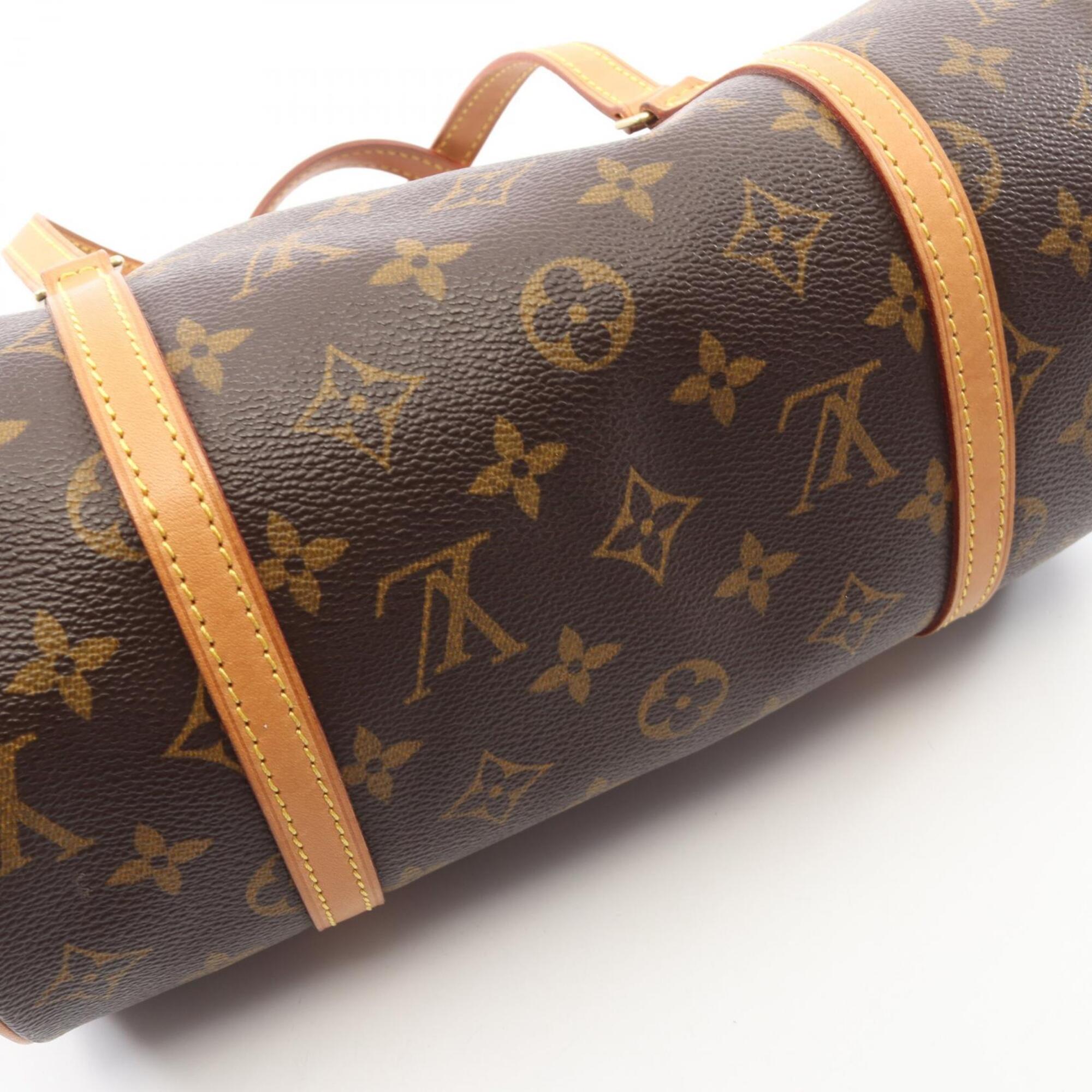 Louis Vuitton Brown Pvc Coated Canvas Leather Handbag (Pre-Owned)