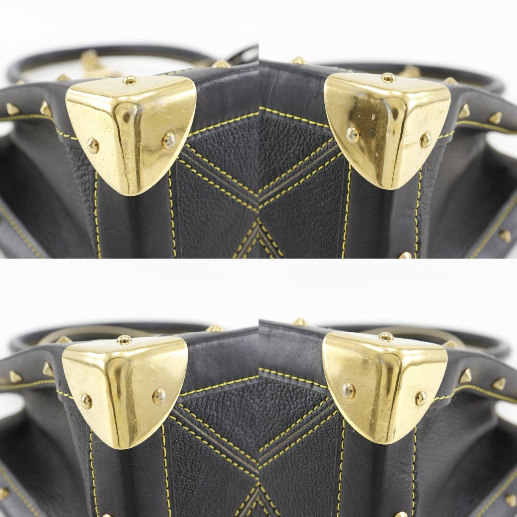Louis Vuitton Black Noir Leather Tote Bag (Pre-Owned)