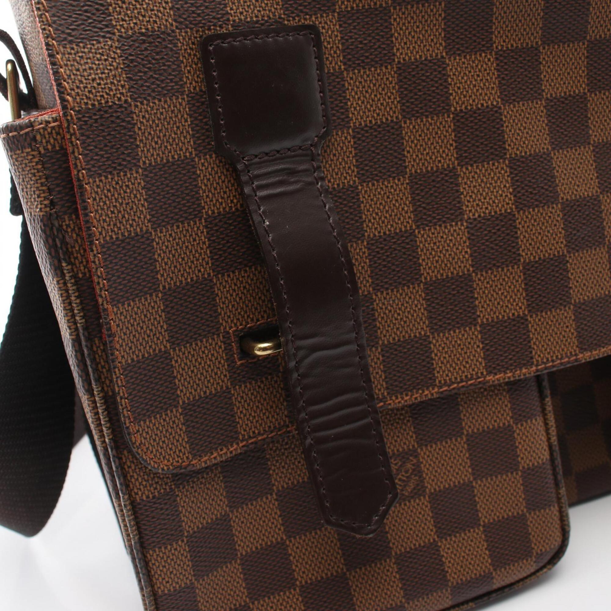Louis Vuitton Brown Ebene Coated Canvas Leather Handbag Shoulder Bag (Pre-Owned)