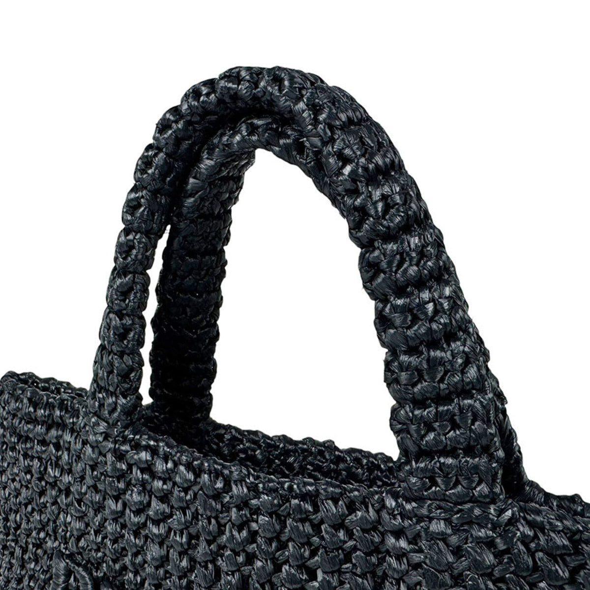 Prada Black Raffia Handbag (Pre-Owned)