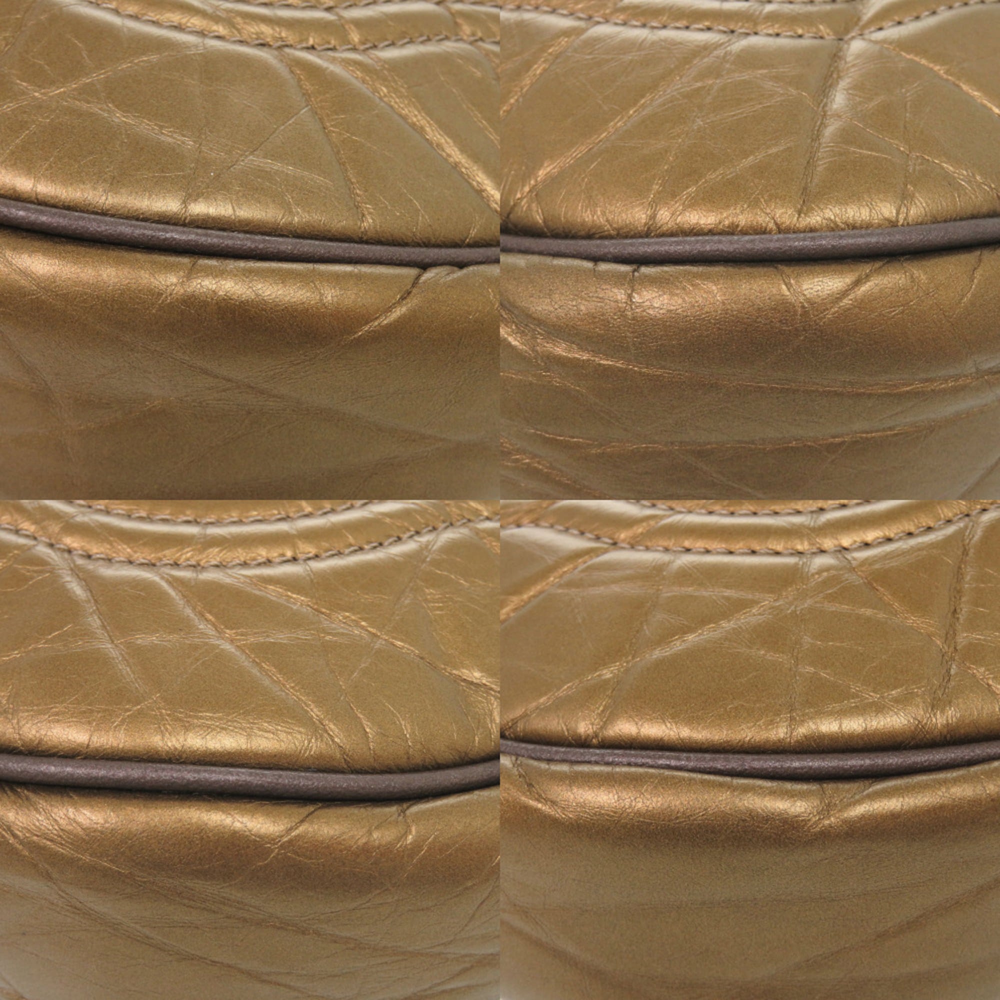 Longchamp Bronze Brown Leather Shoulder Bag (Pre-Owned)