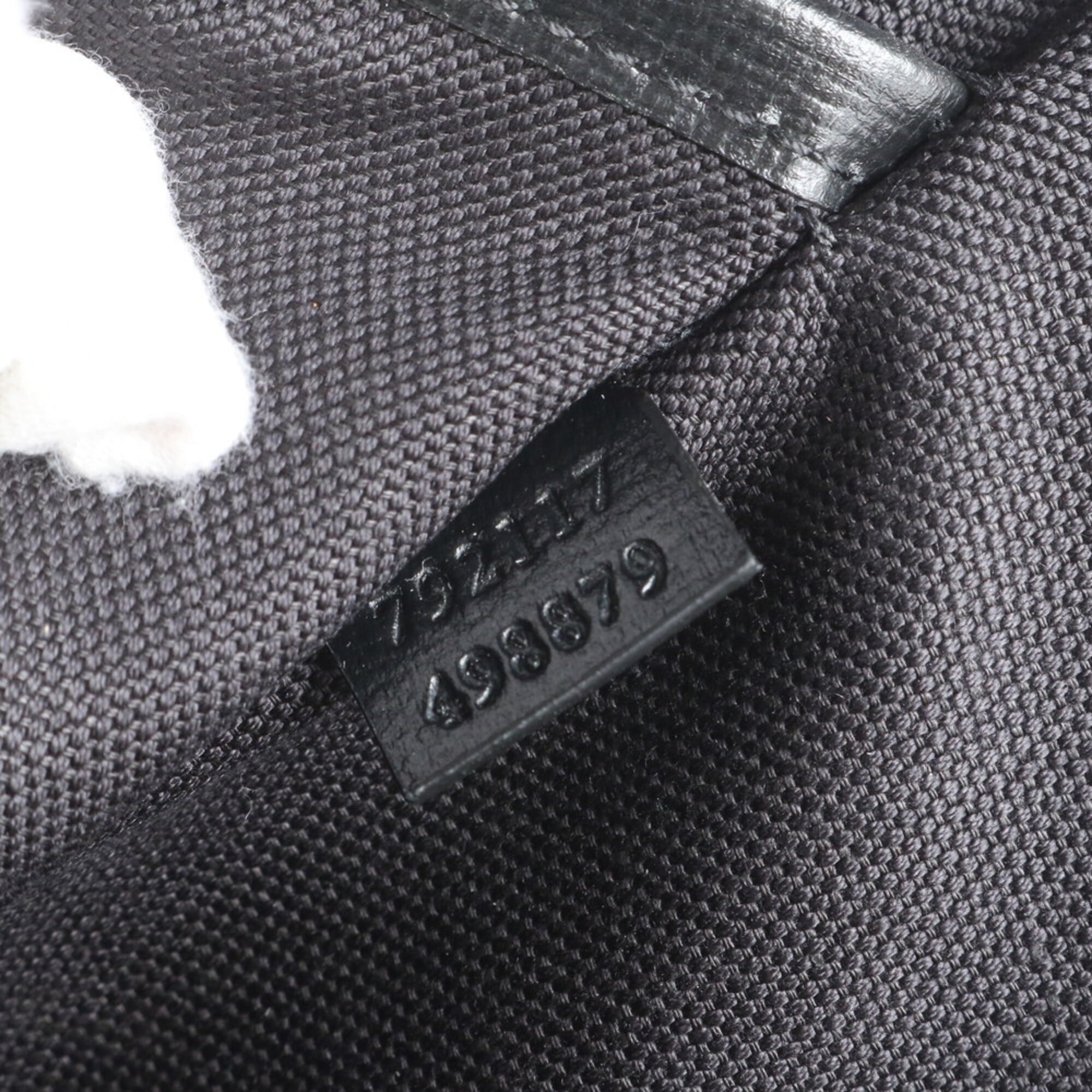 Gucci Black Gg Supreme Clutch Bag Handbag Pouch (Pre-Owned)