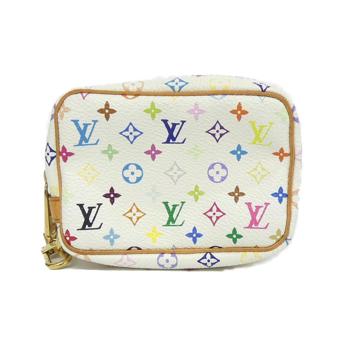 Louis Vuitton White Coated Canvas Pouch (Pre-Owned)